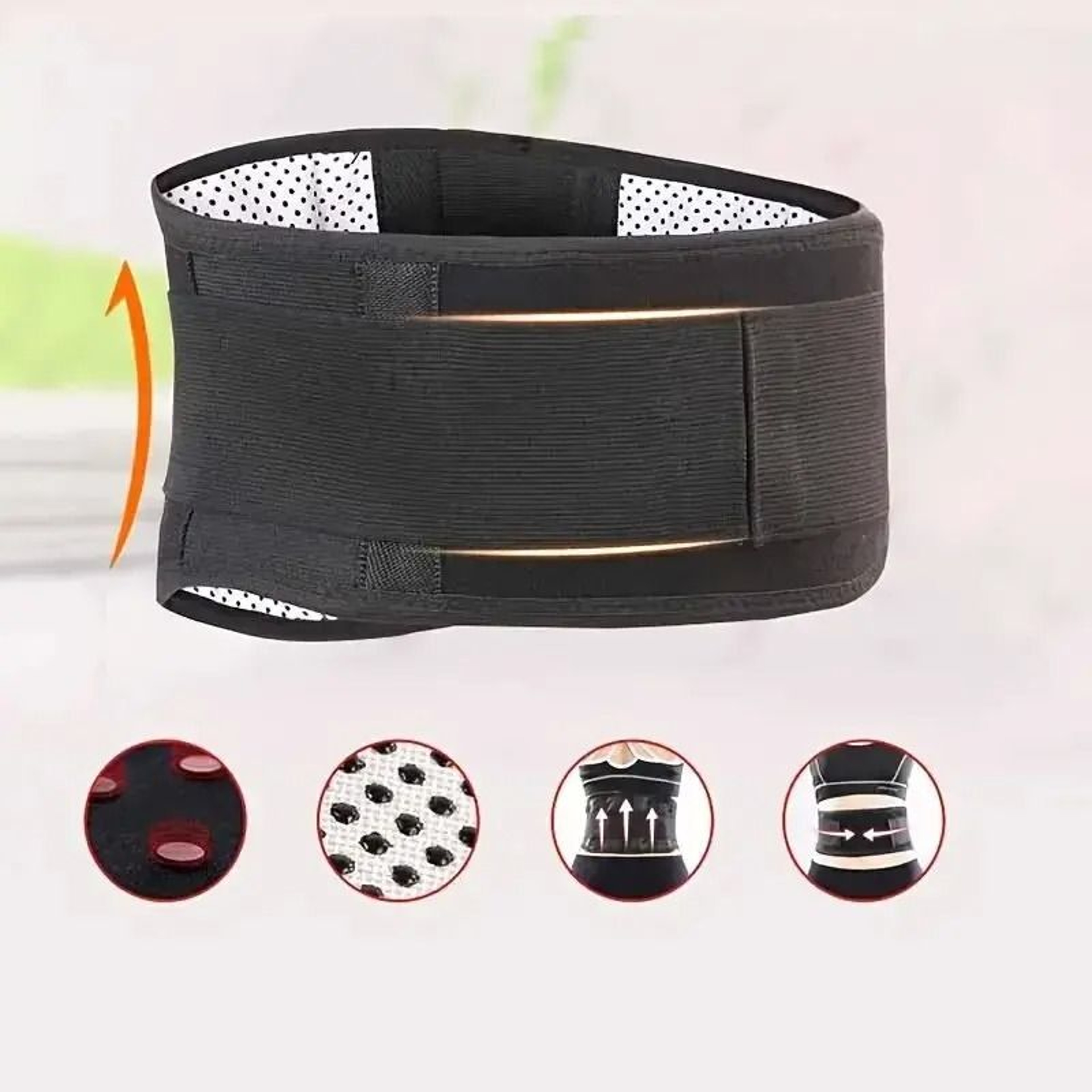 Adjustable Self Heating Magnetic Lumbar Support Belt 1
