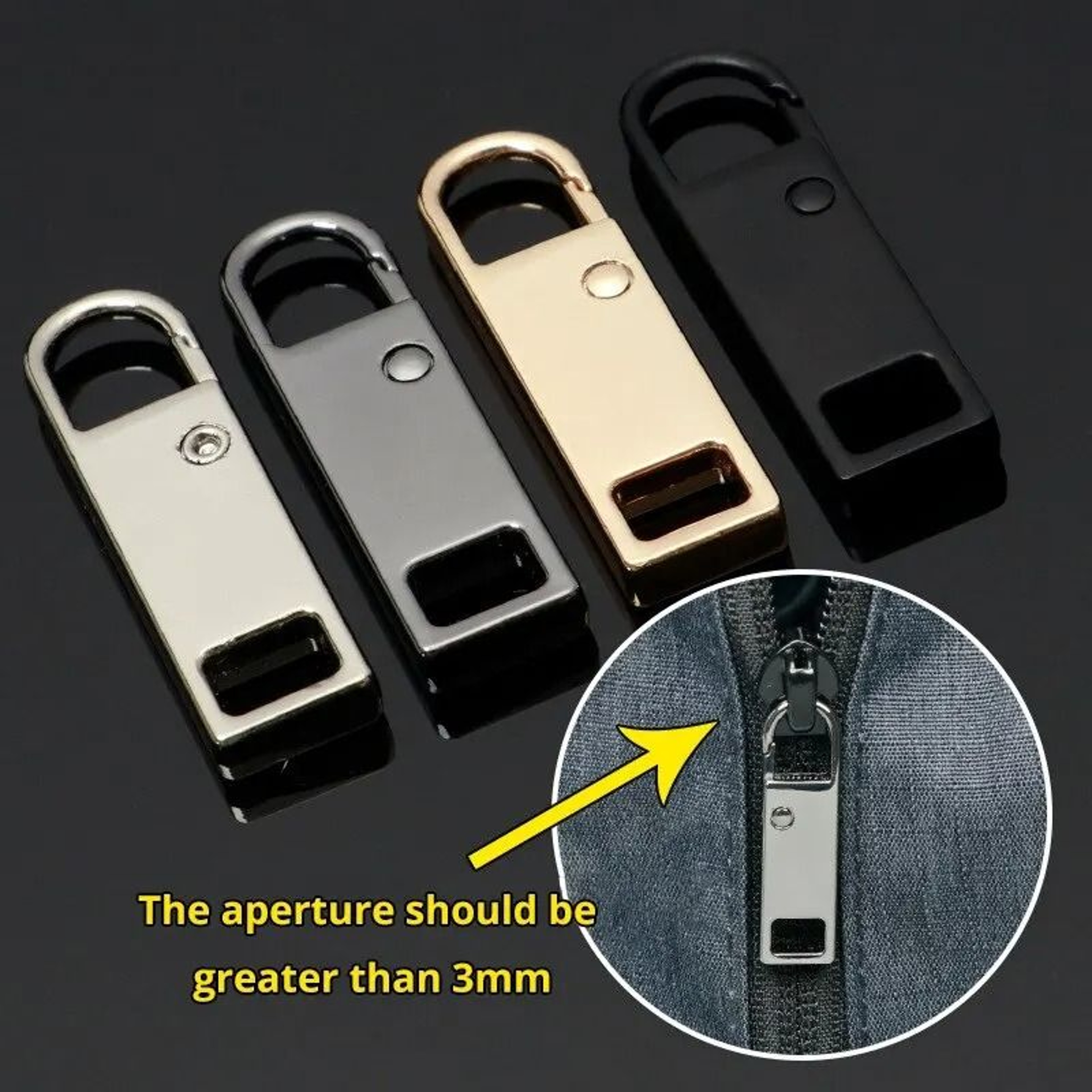 Detachable Zipper Pull Set Multi Color 4 Or 8 Piece Pack 4