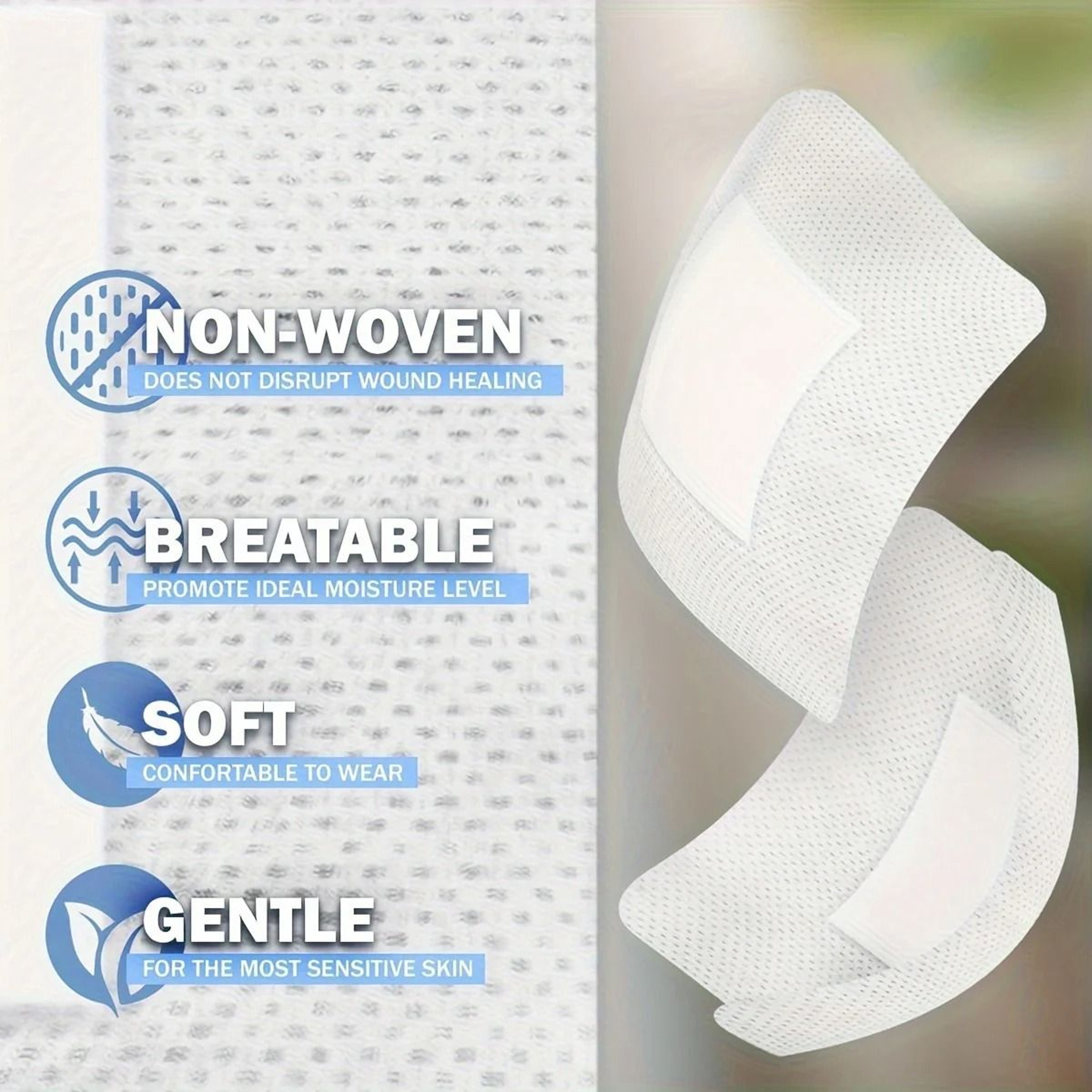 Large Hypoallergenic Adhesive Wound Dressings For First Aid 50 Pcs 3