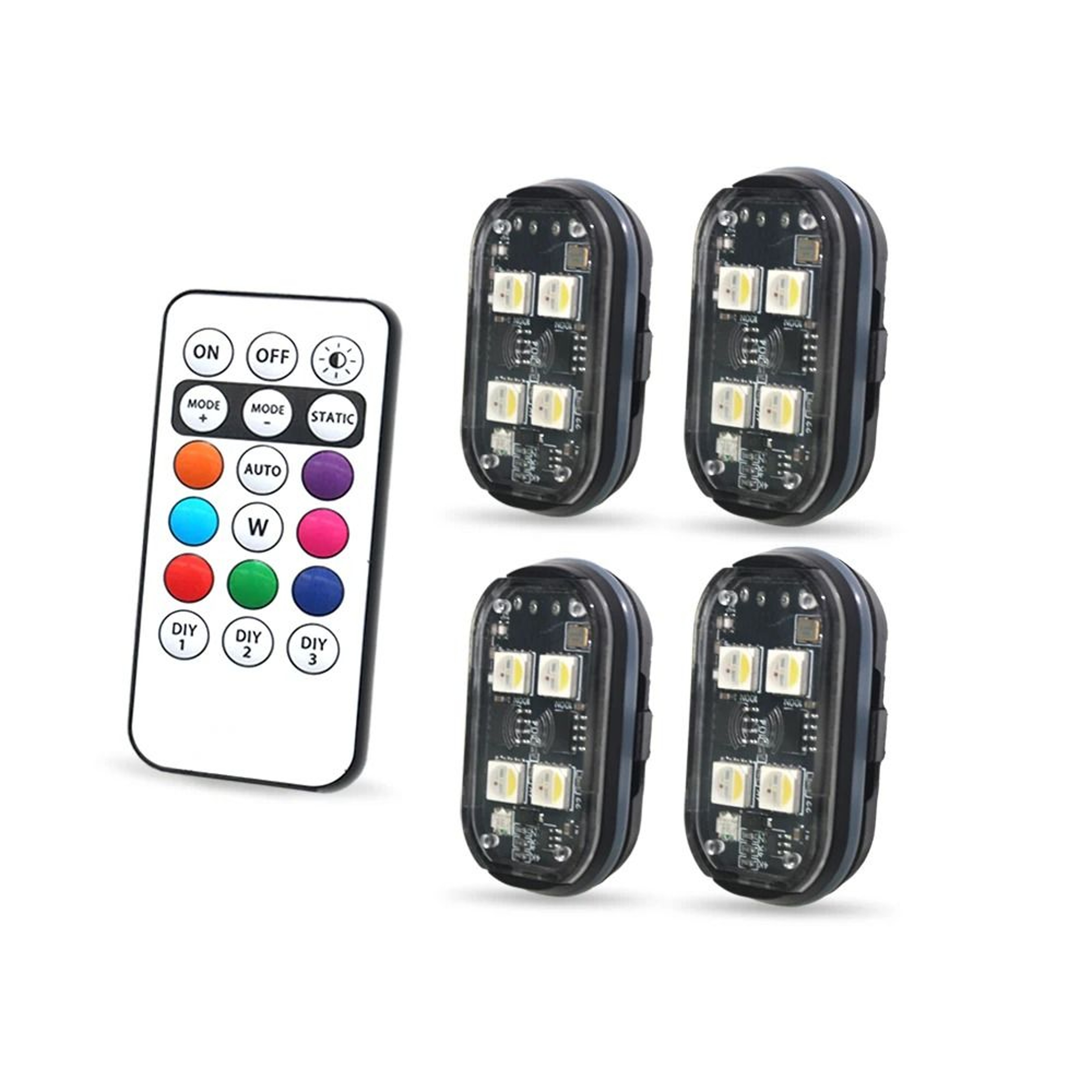 Car Interior RGB Ambient Light Kit With Remote Control  8 Color Options 7