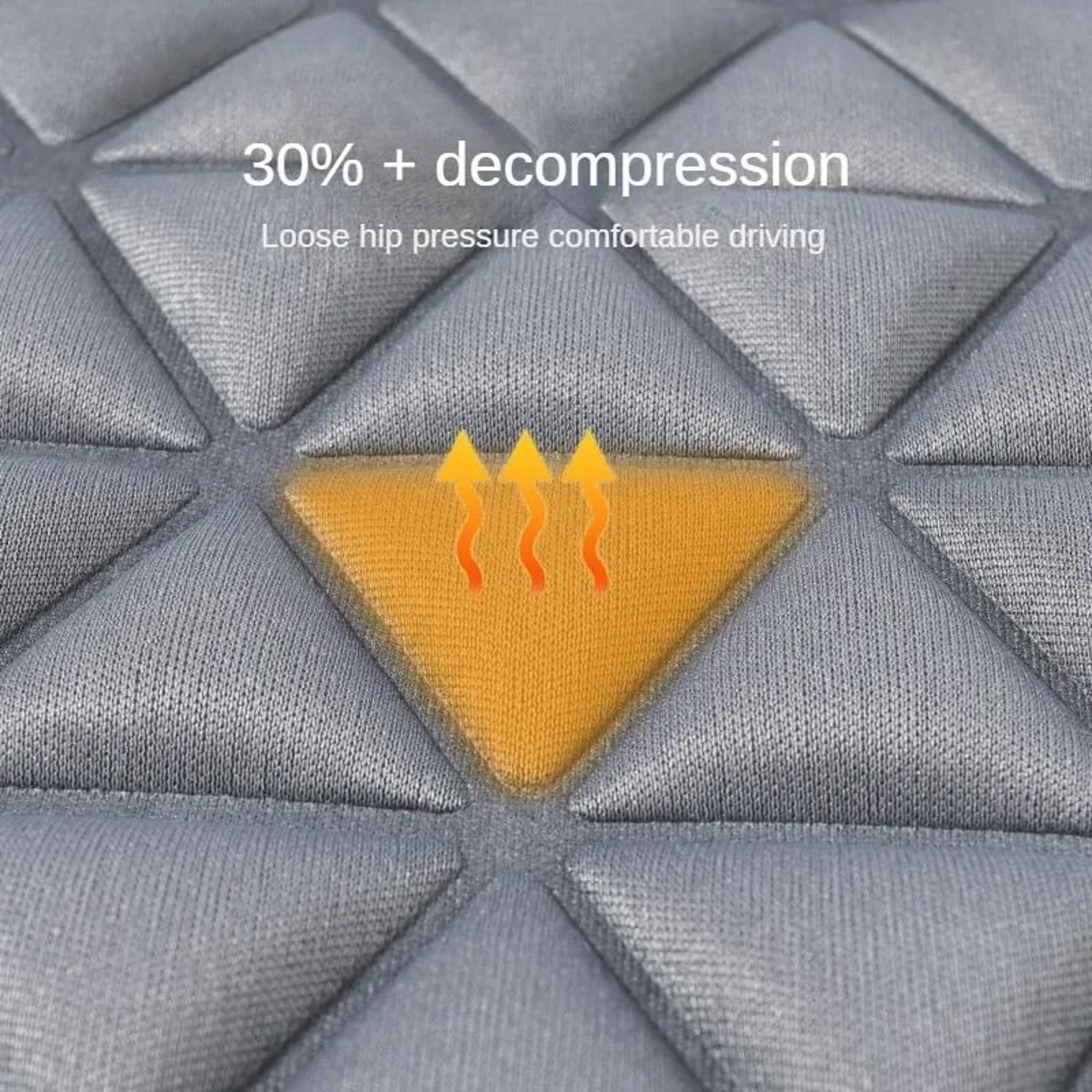 Breathable Car Seat Comfort Cushion With Supportive Backrest 5