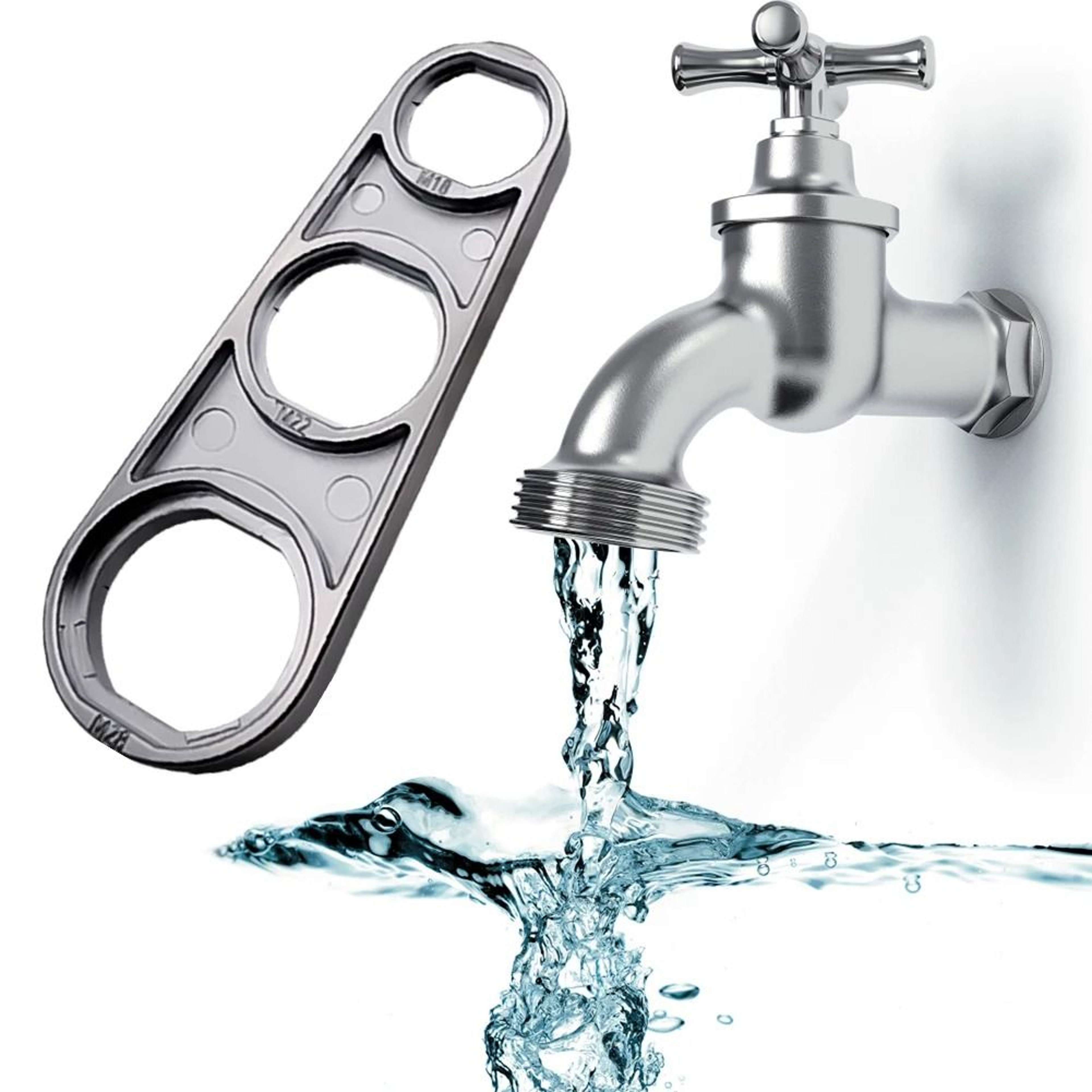2 In 1 Faucet Aerator Wrench Adjustable Bubbler Tool For Home Plumbing 2