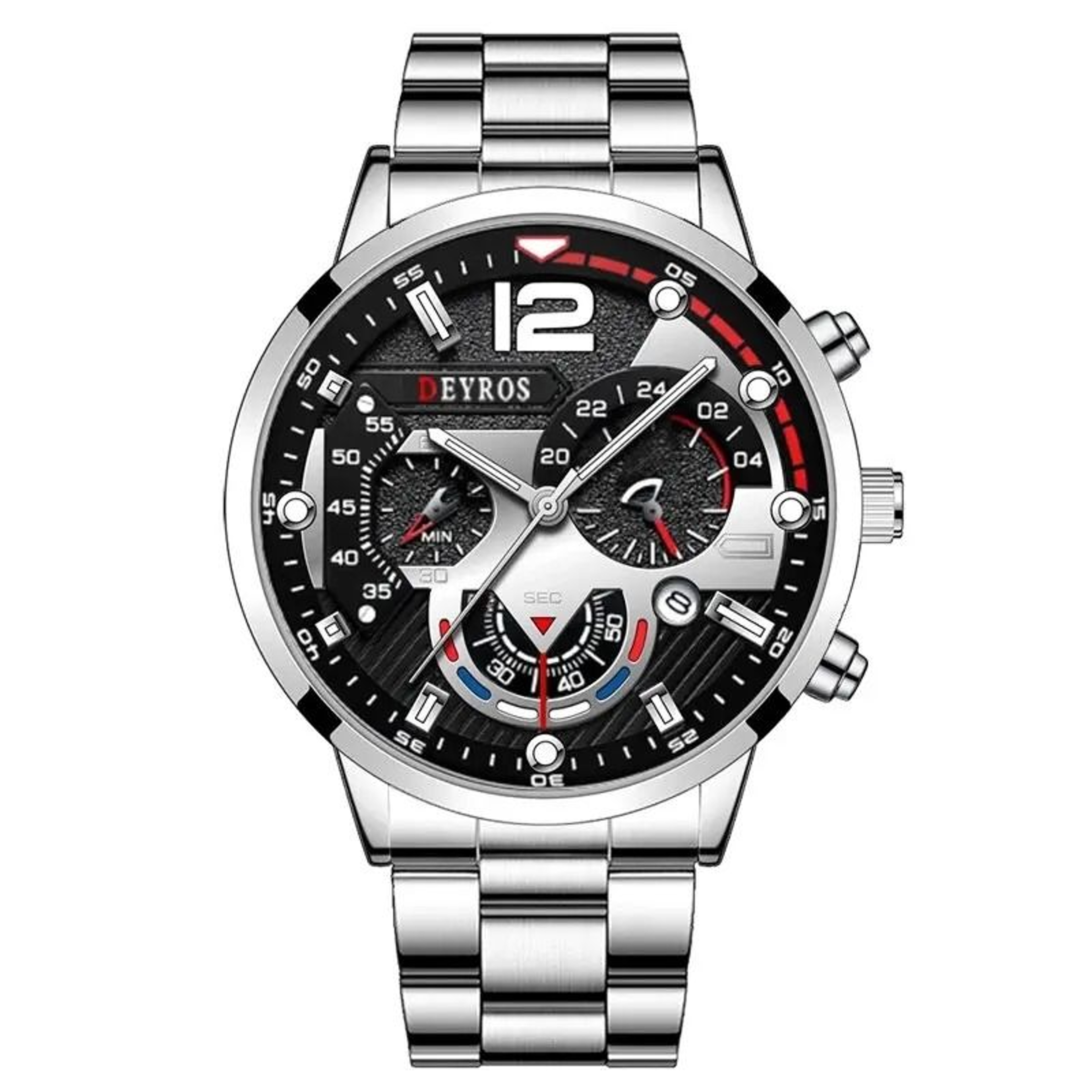 Classic Stainless Steel Quartz Wristwatch 8