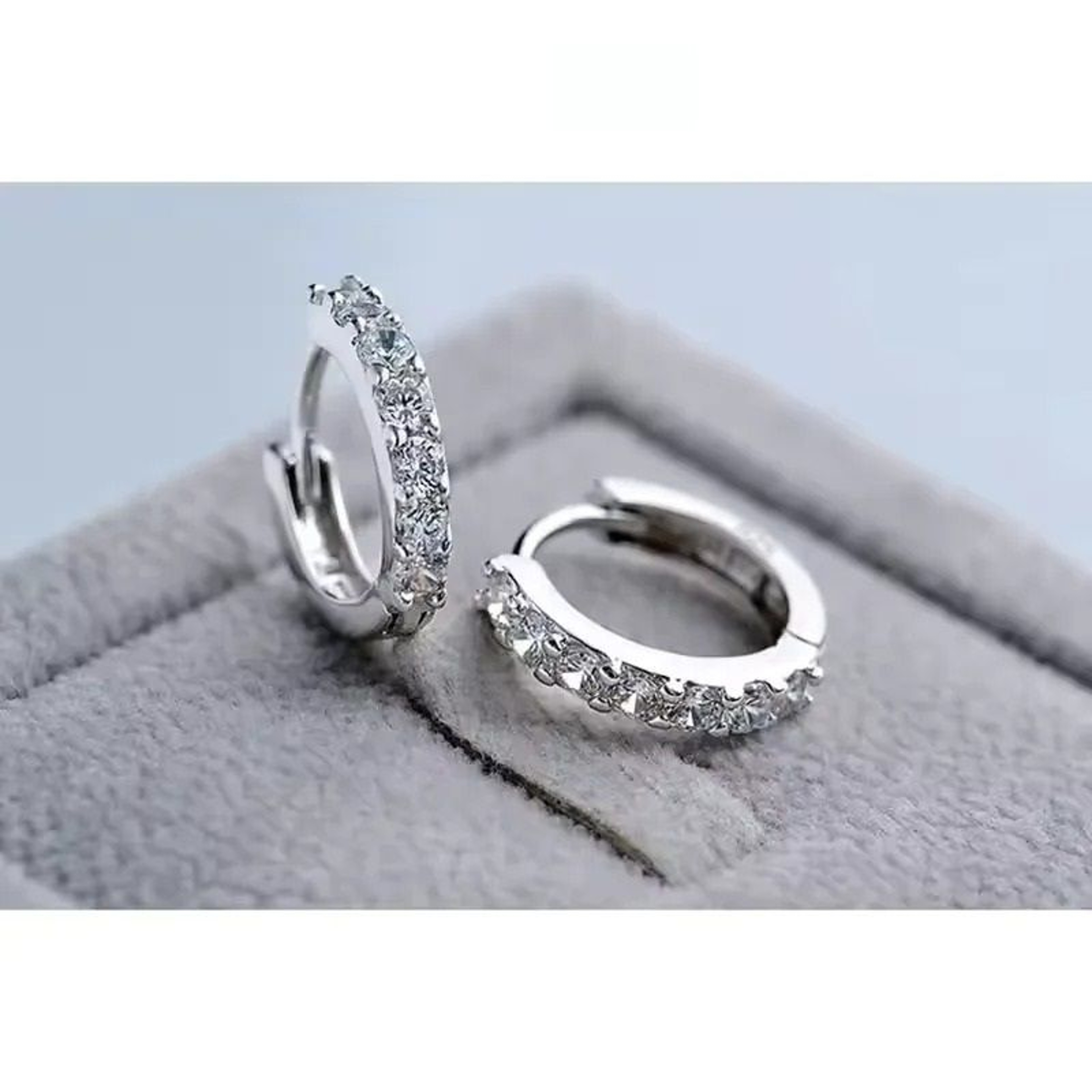 Sparkling Crystal Hoop Earrings 3