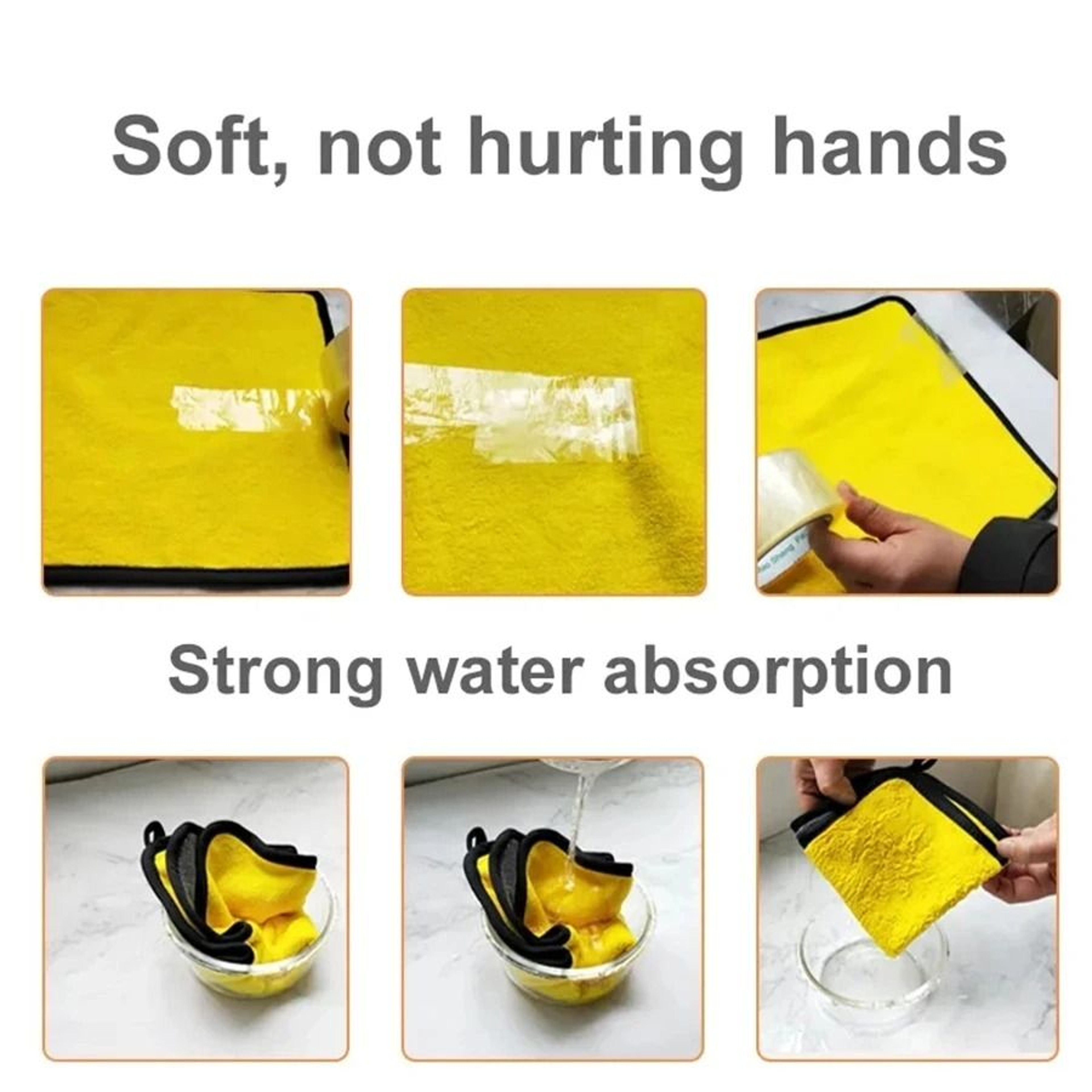 Thick Microfiber Cleaning Towels Soft Double Layer Drying Cloth Set 2