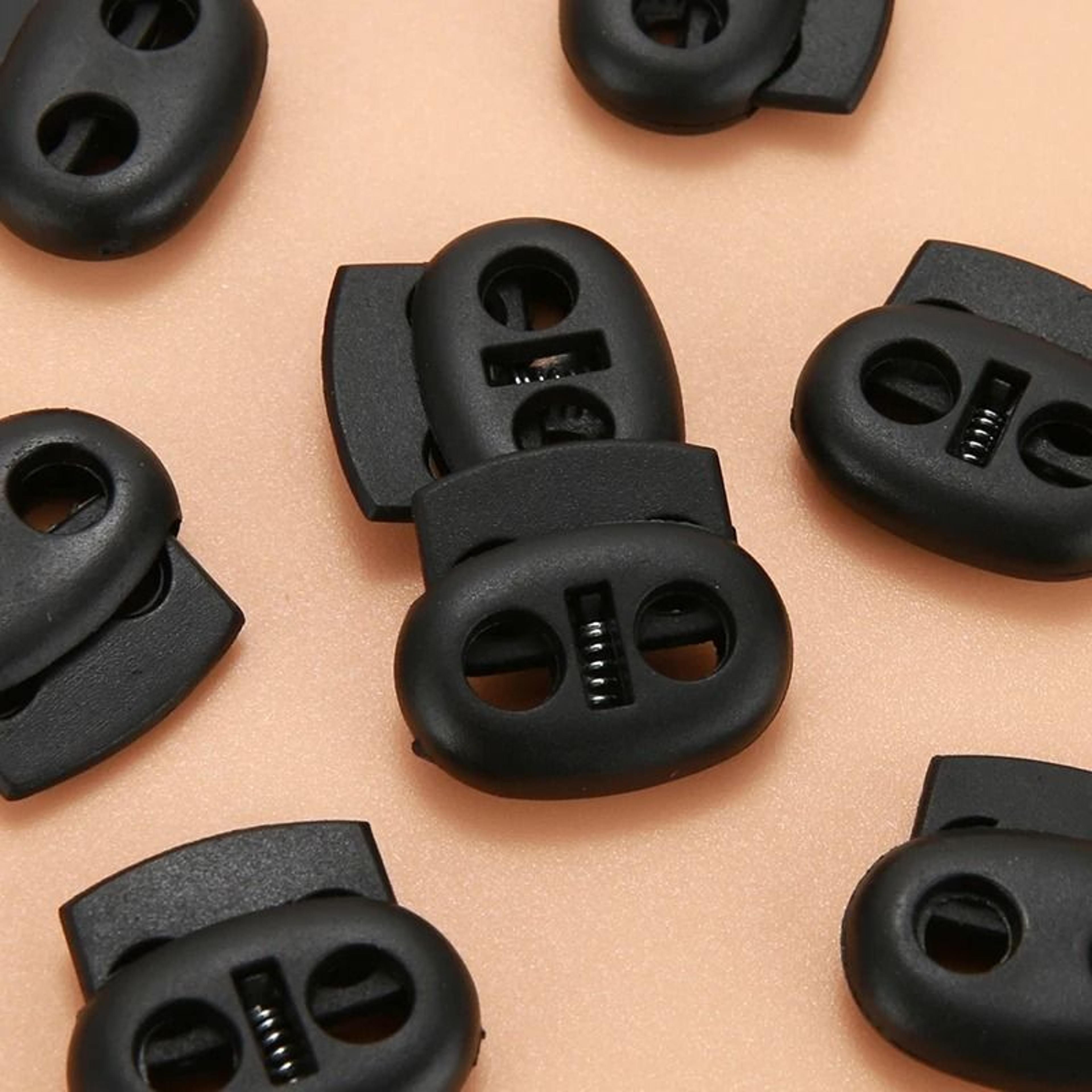Plastic Cord Lock Stopper Toggle Clip For Drawstrings Elastic Lanyards Paracord Ropes 2
