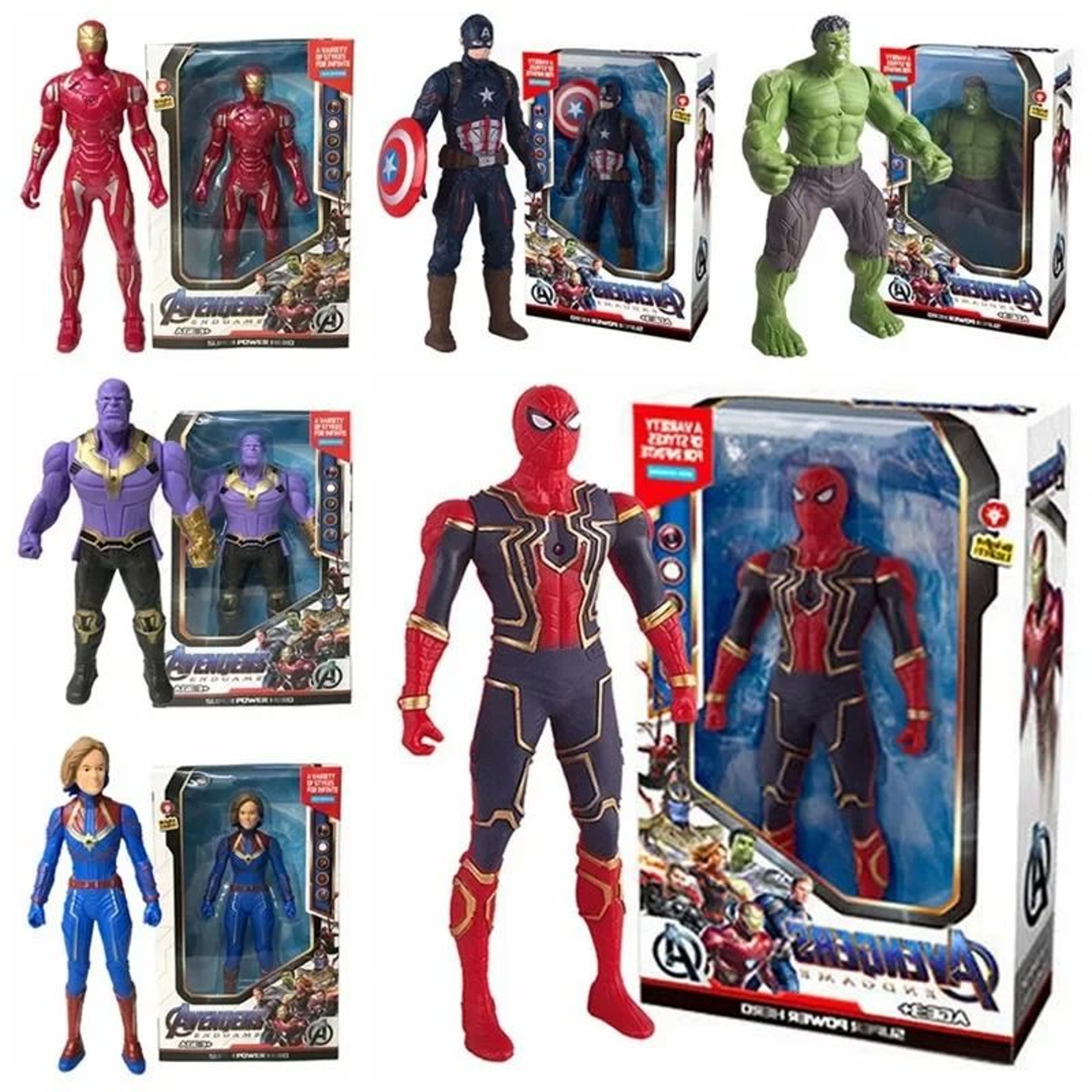 669in Marvel Style Luminous Spiderman Action Figure Toy 1