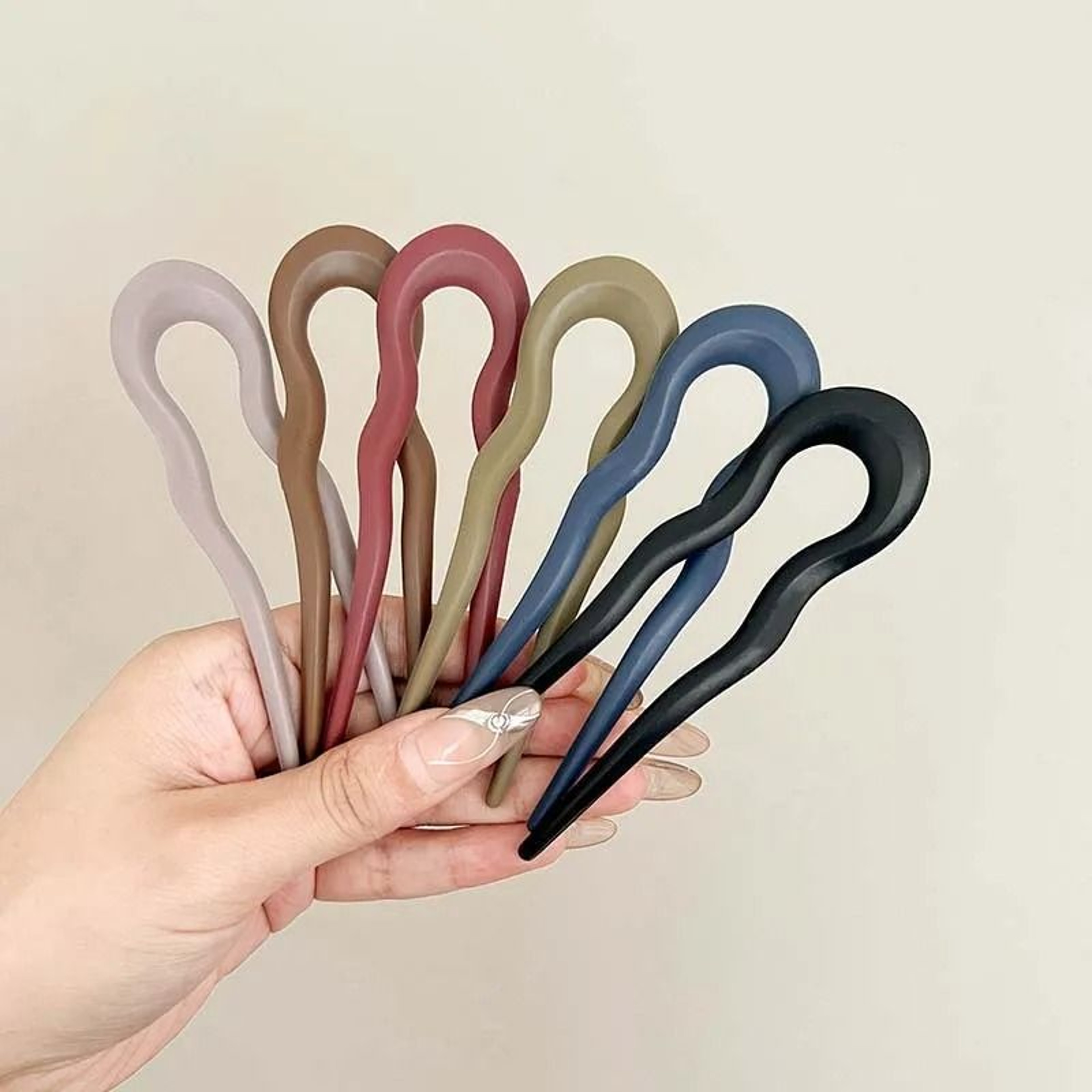 Tortoise Shell Acetate U Shape Hair Fork 12