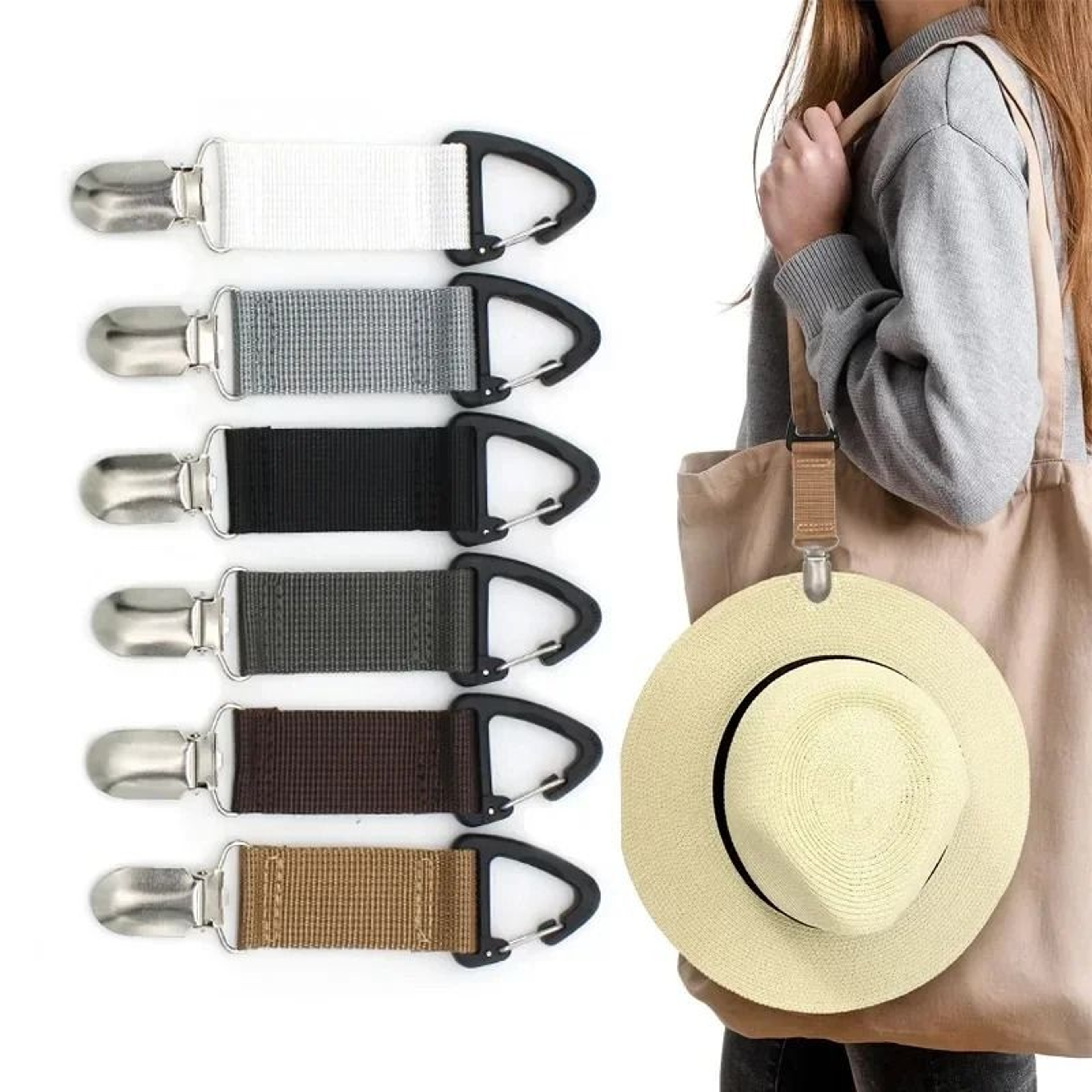 Portable Straw Hat Clip Multi Purpose Travel Hat Clip And Glove Organizer 0