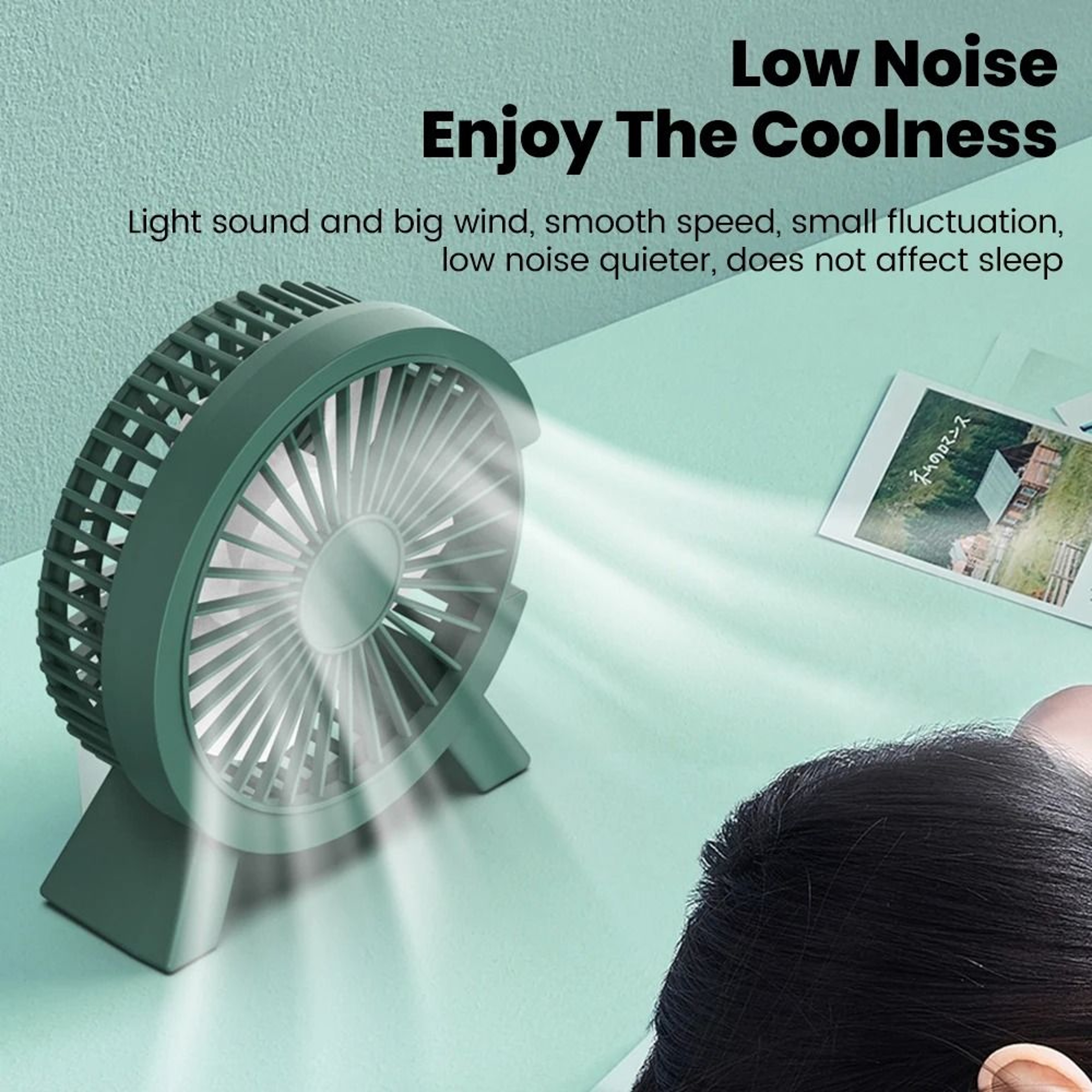 Mini USB Rechargeable Table Fan Portable Desk Fan For Home Office Dormitory 1