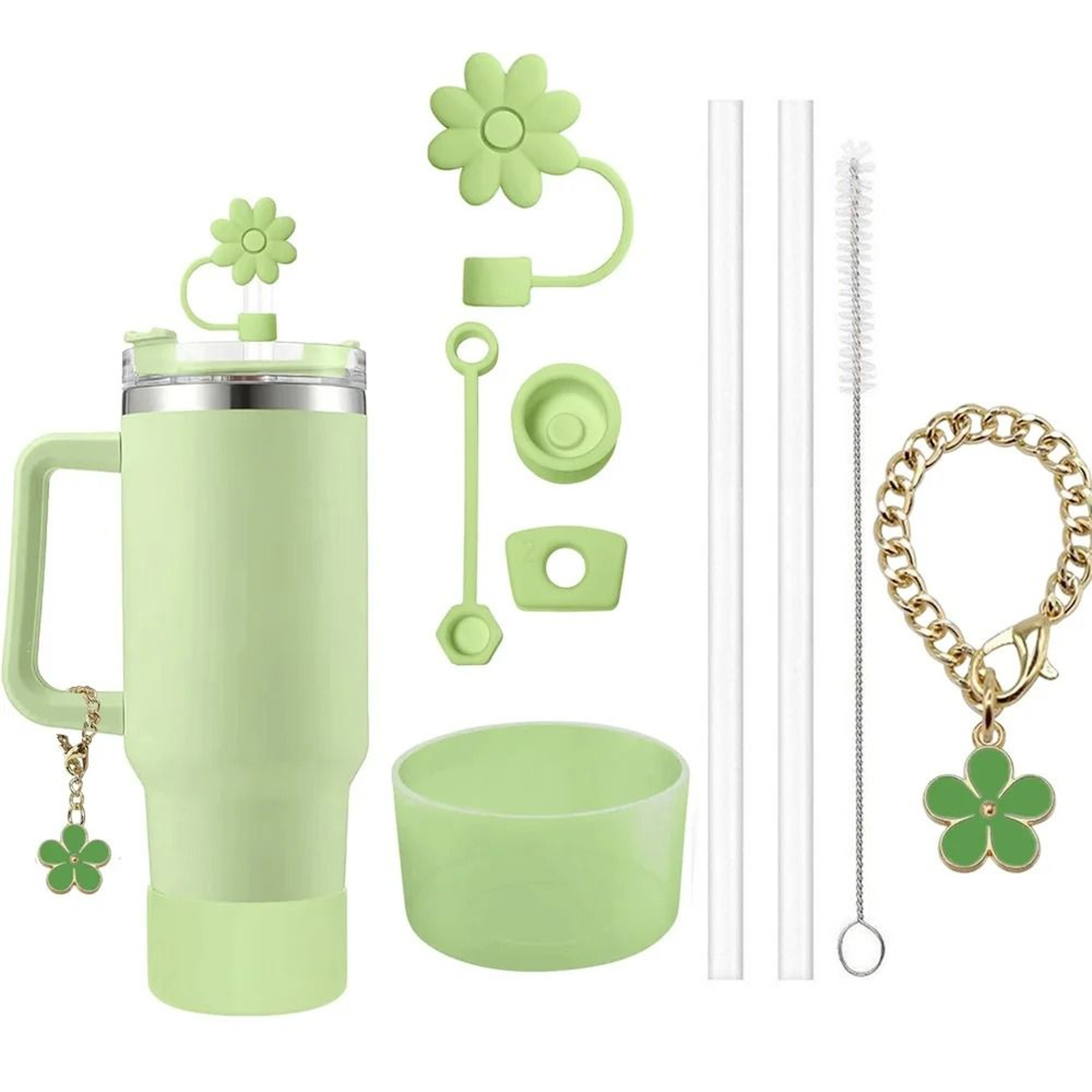 9 Piece Drink Cup Accessory Set With Straw Covers And Brush 11