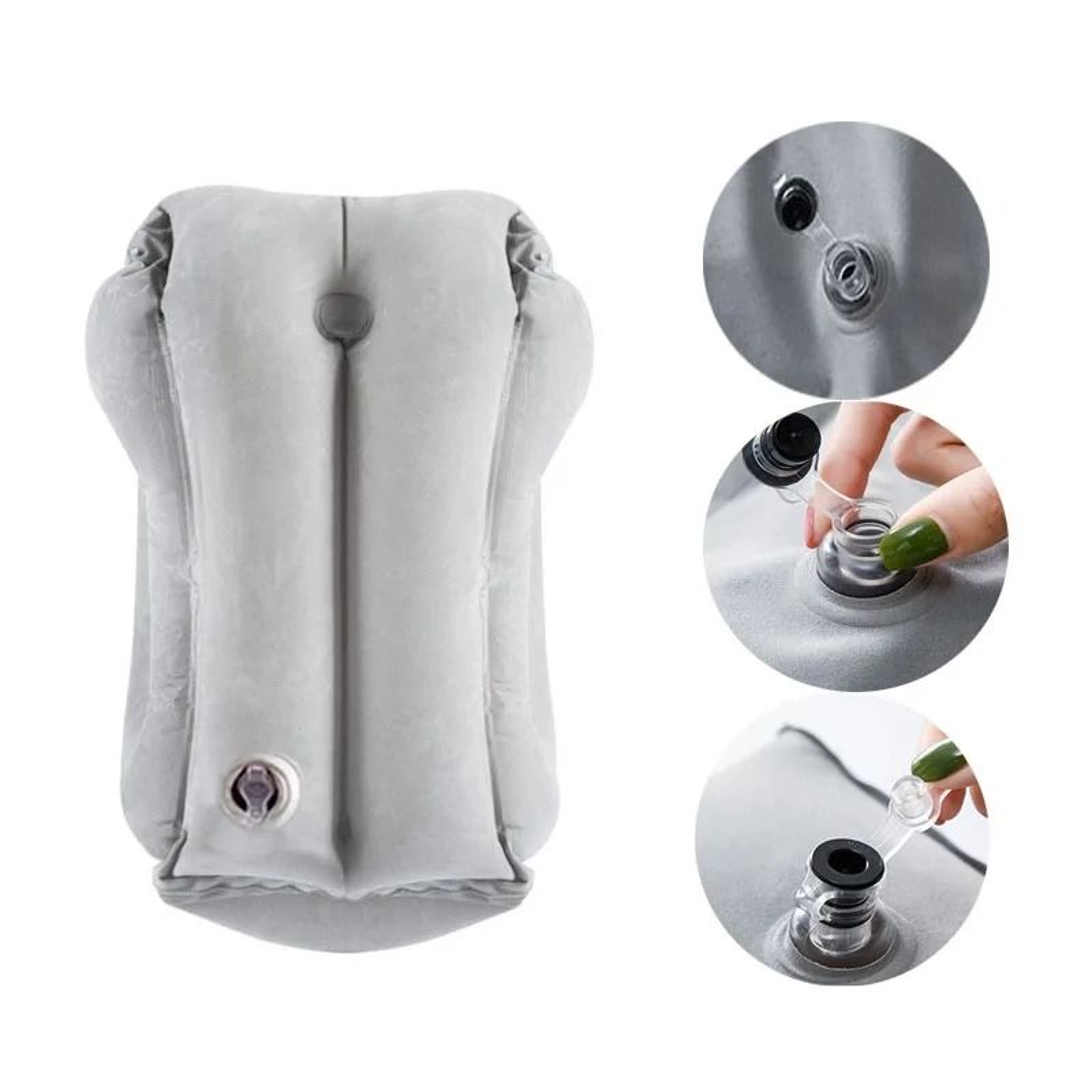 Inflatable Travel Pillow With Chin And Neck Support 2