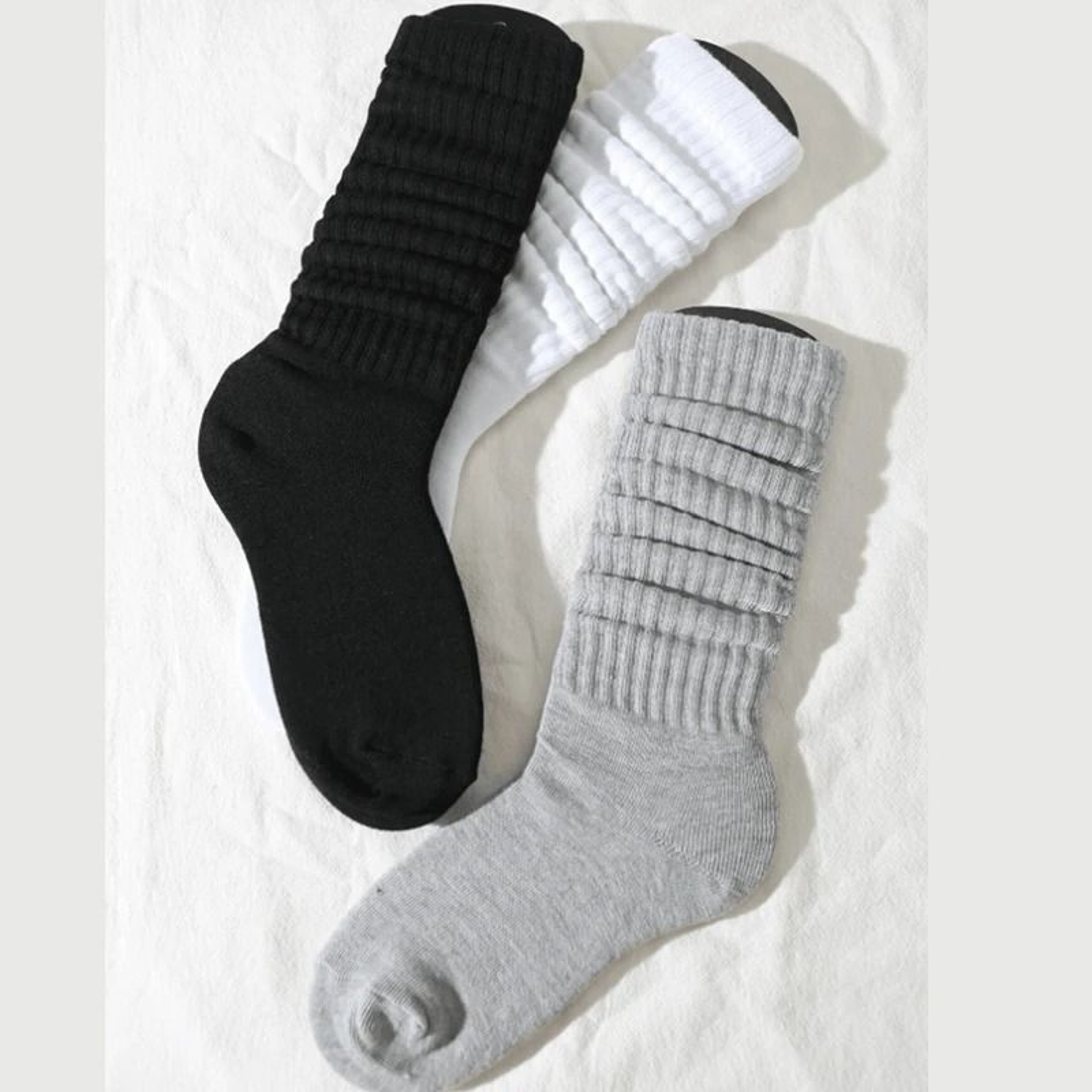 Womens Pile Up Mid Length Socks Set 1