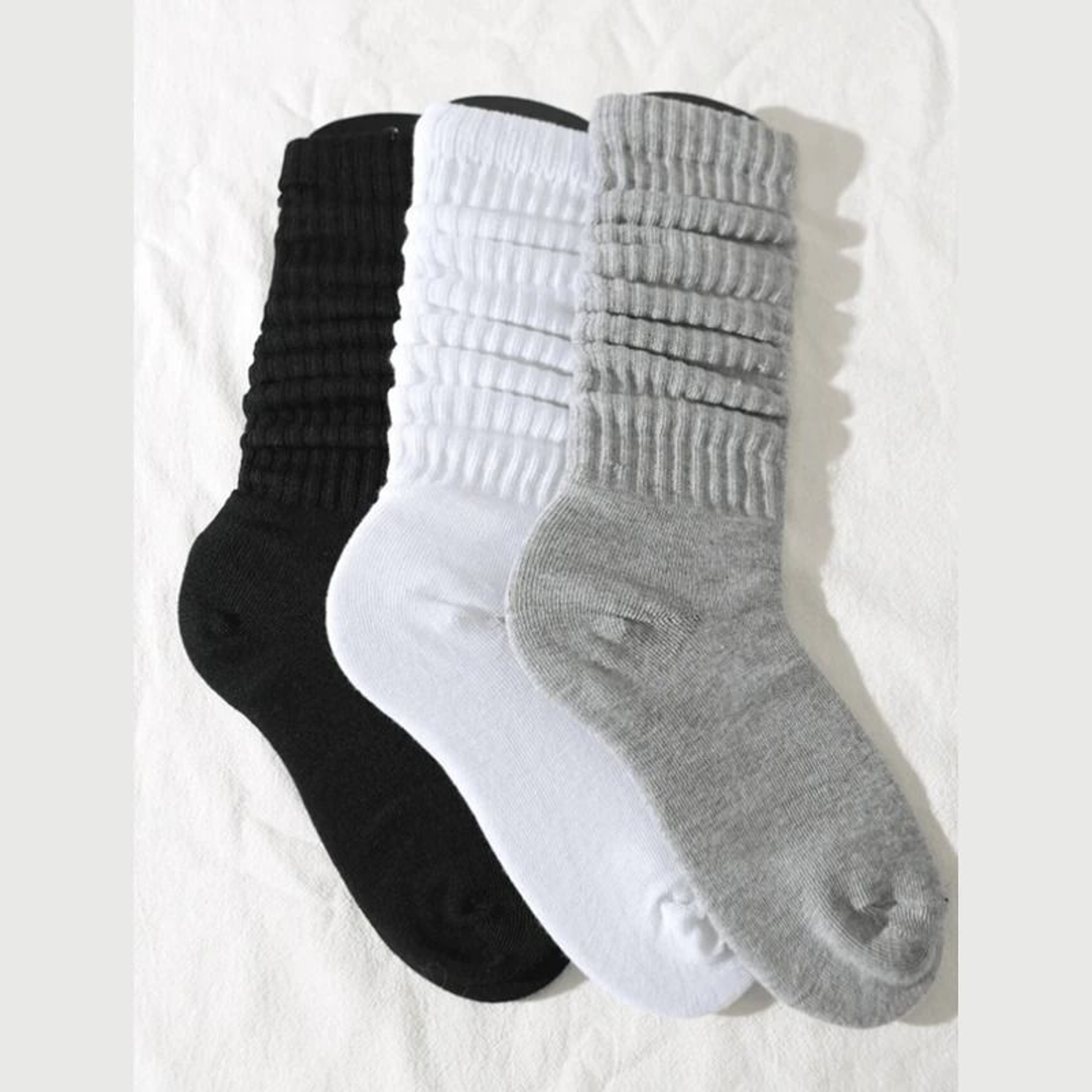 Womens Pile Up Mid Length Socks Set 2