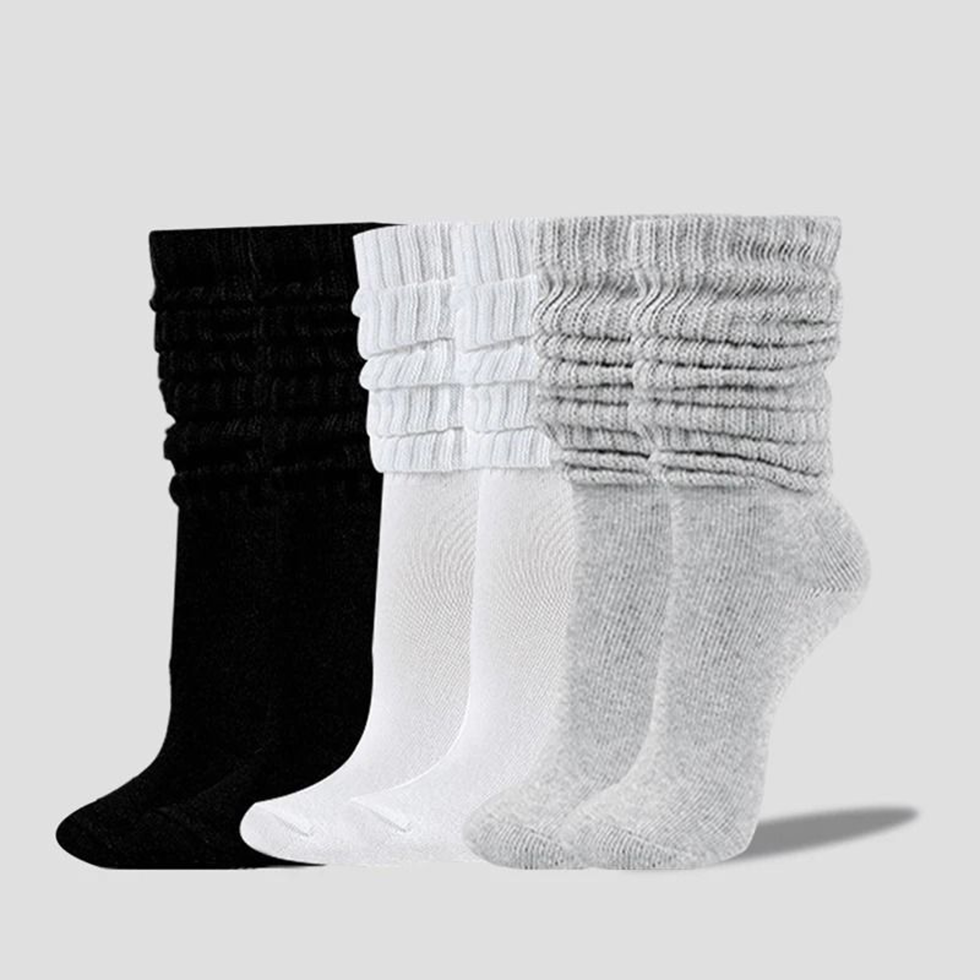 Womens Pile Up Mid Length Socks Set 3