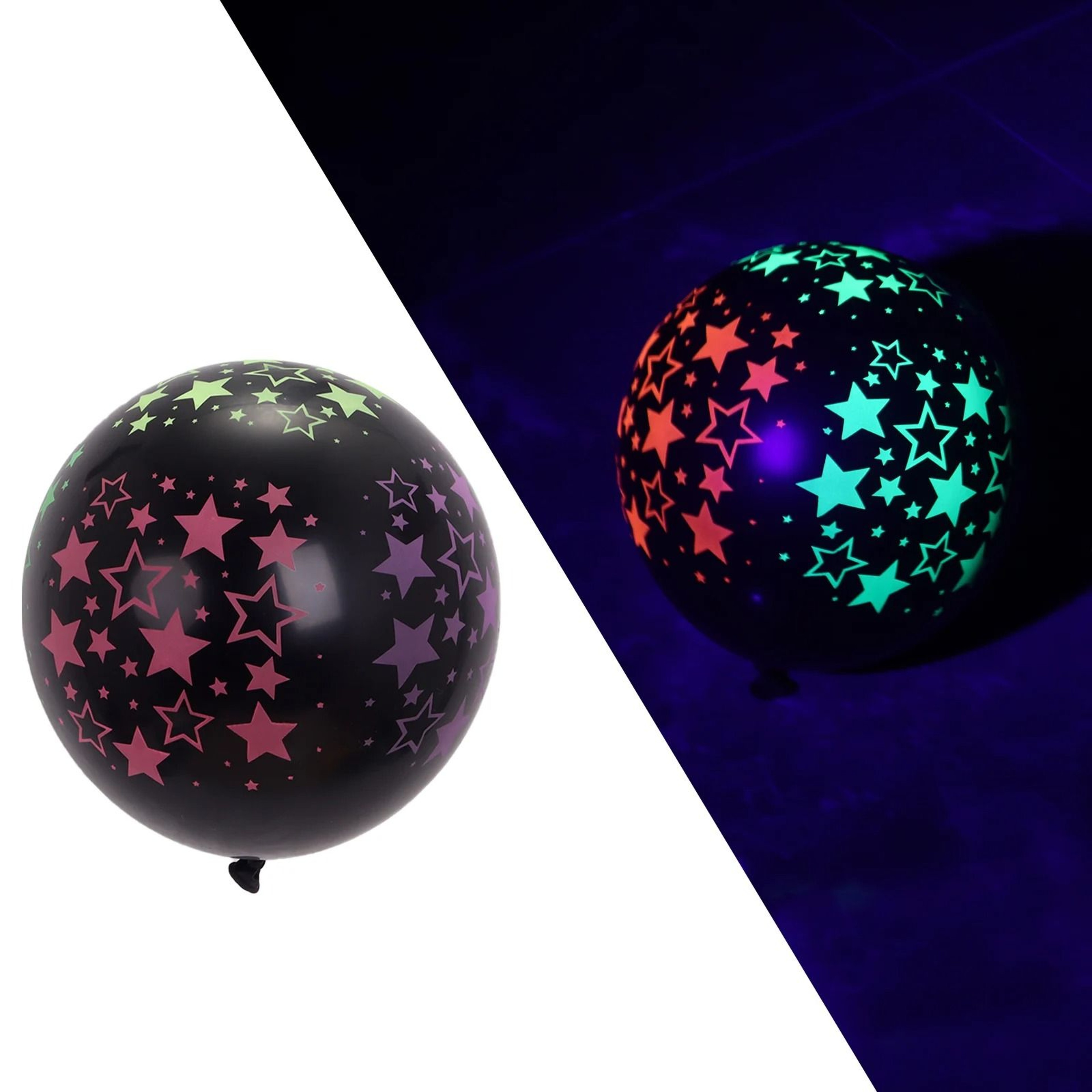 Glow In The Dark Latex Balloon Party Set 6