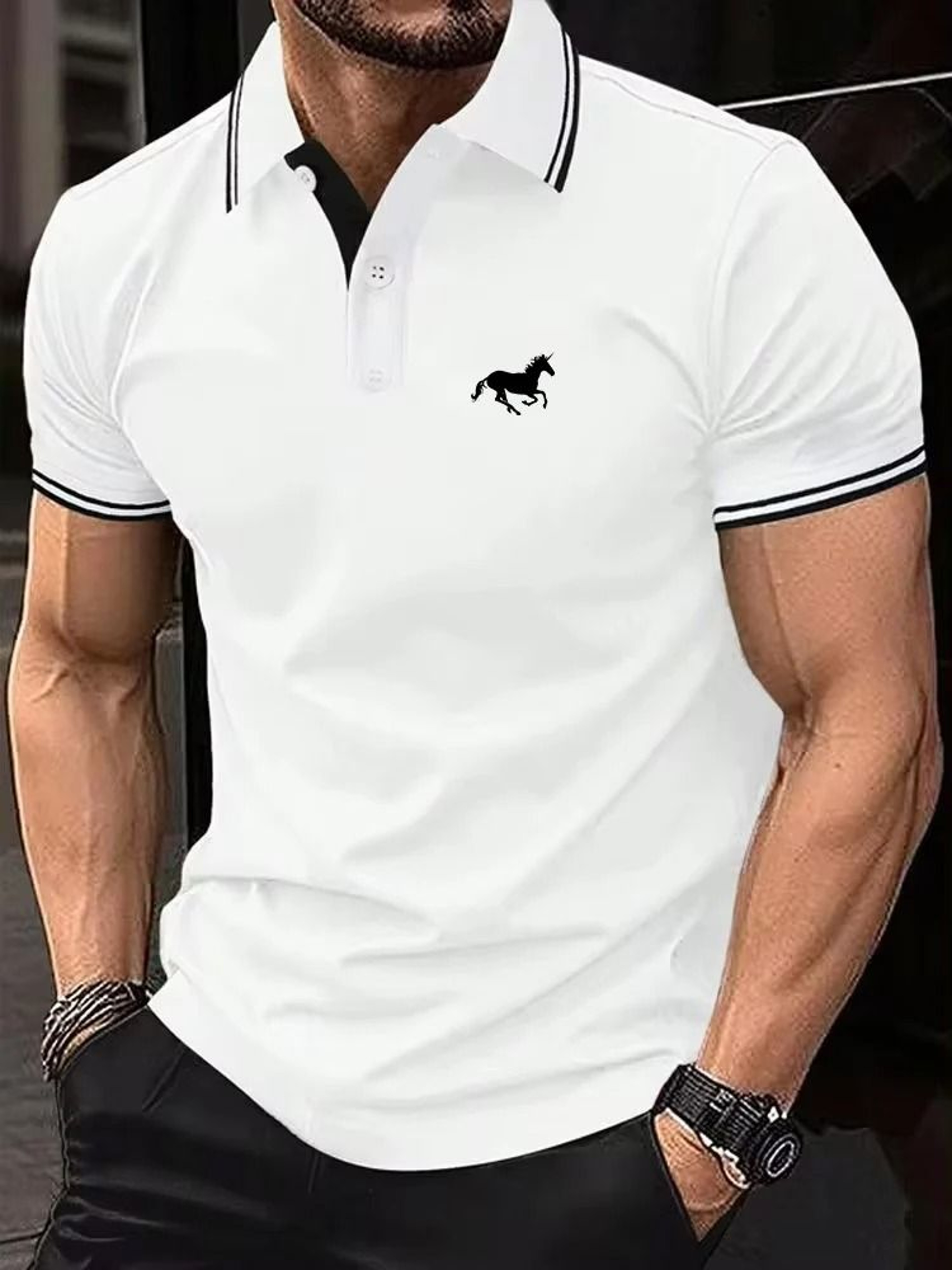 Classic Short Sleeve Polo Shirt For Men 2