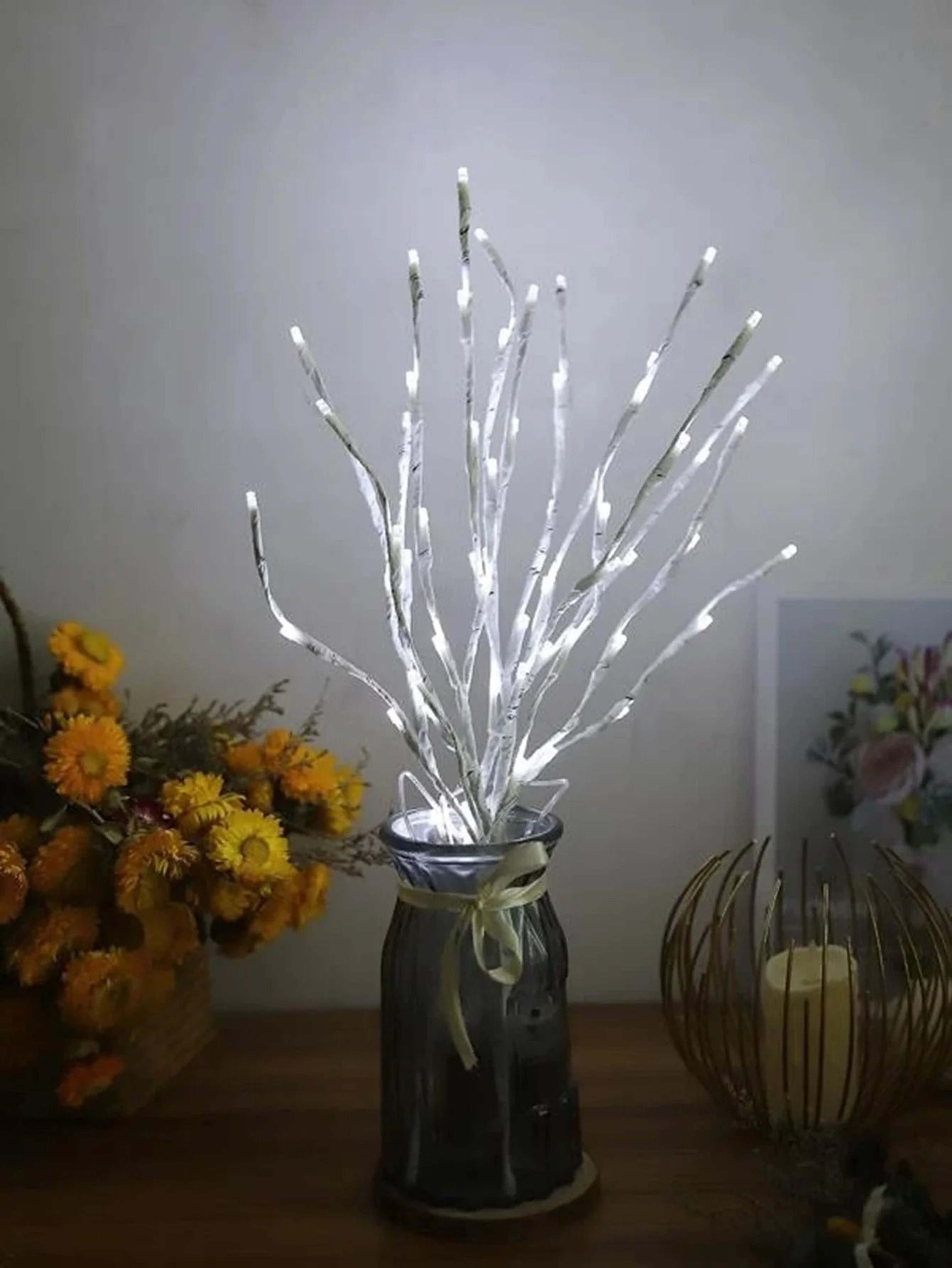 Battery Operated Decorative Birch Branch Lights For Festive Decor 1