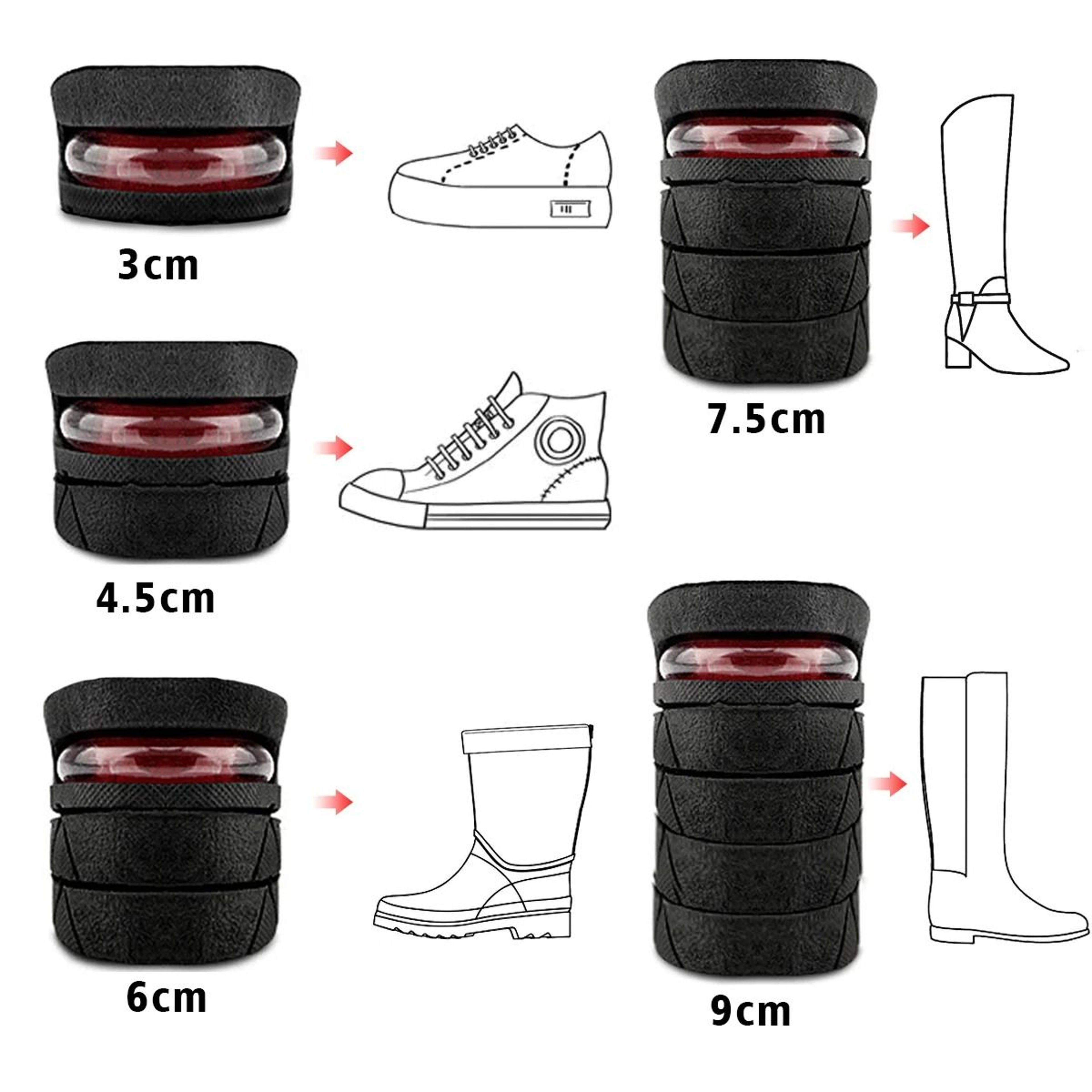 Invisible Air Cushion Height Increase Insoles 5
