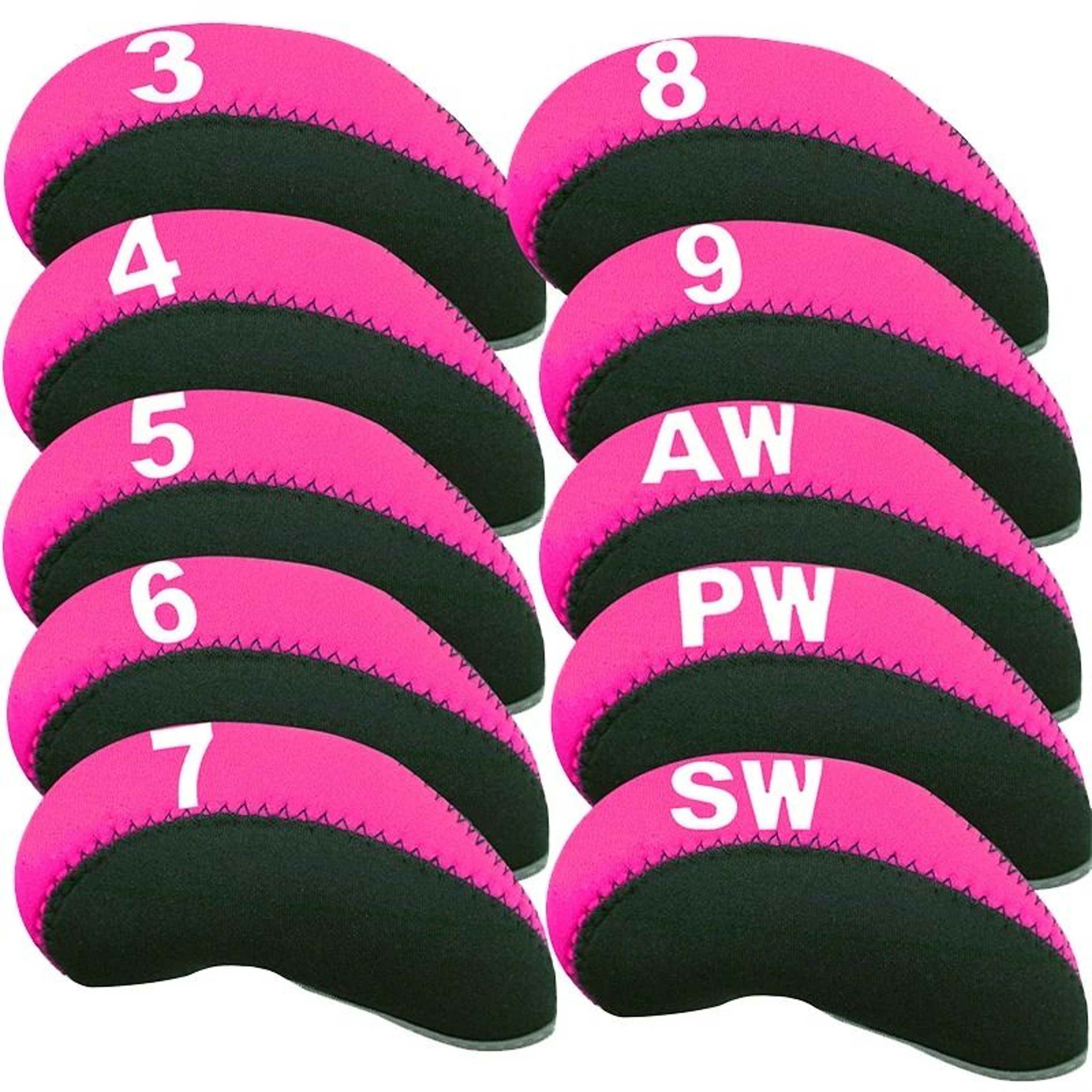 Golf Iron Head Covers 10 Piece Set 10