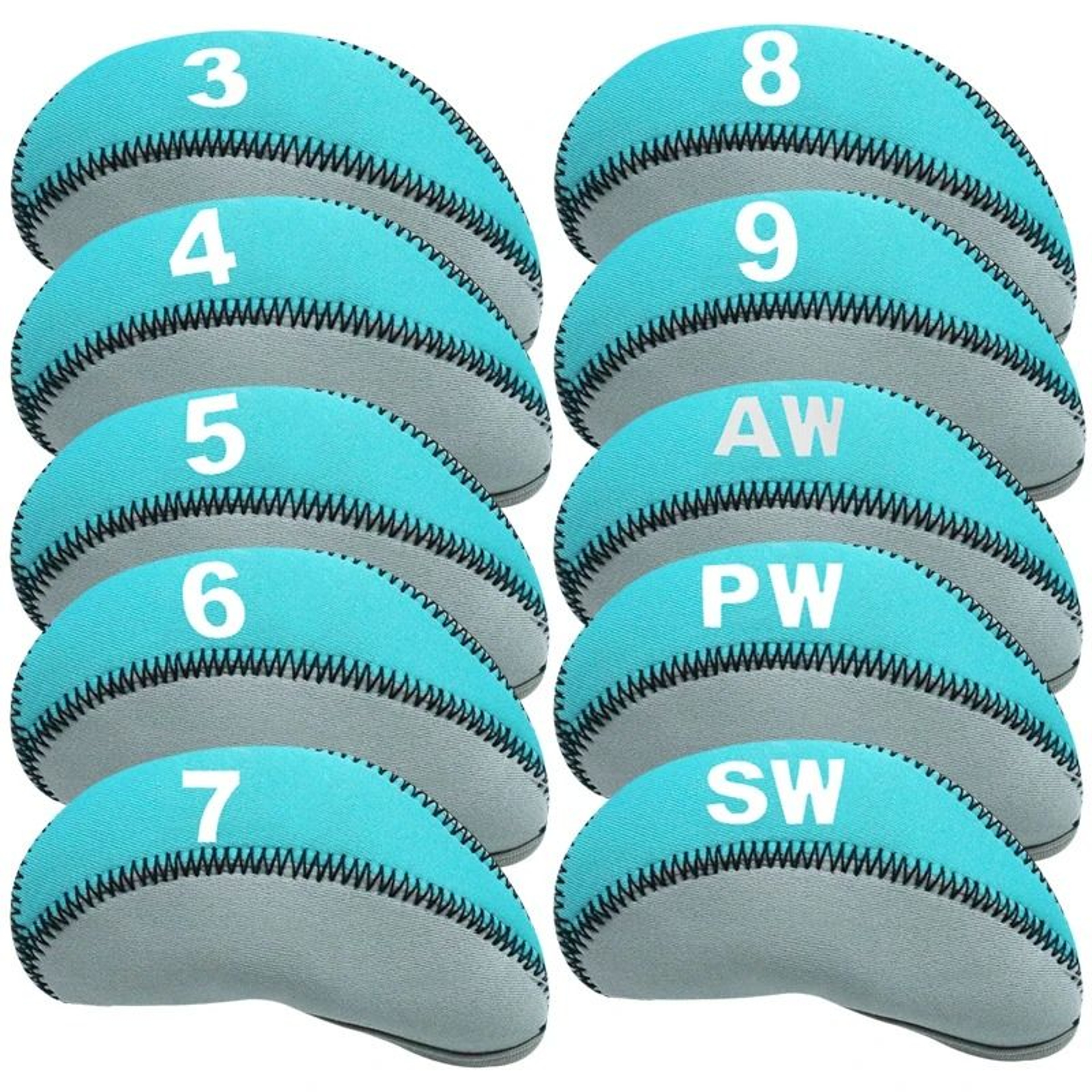 Golf Iron Head Covers 10 Piece Set 11