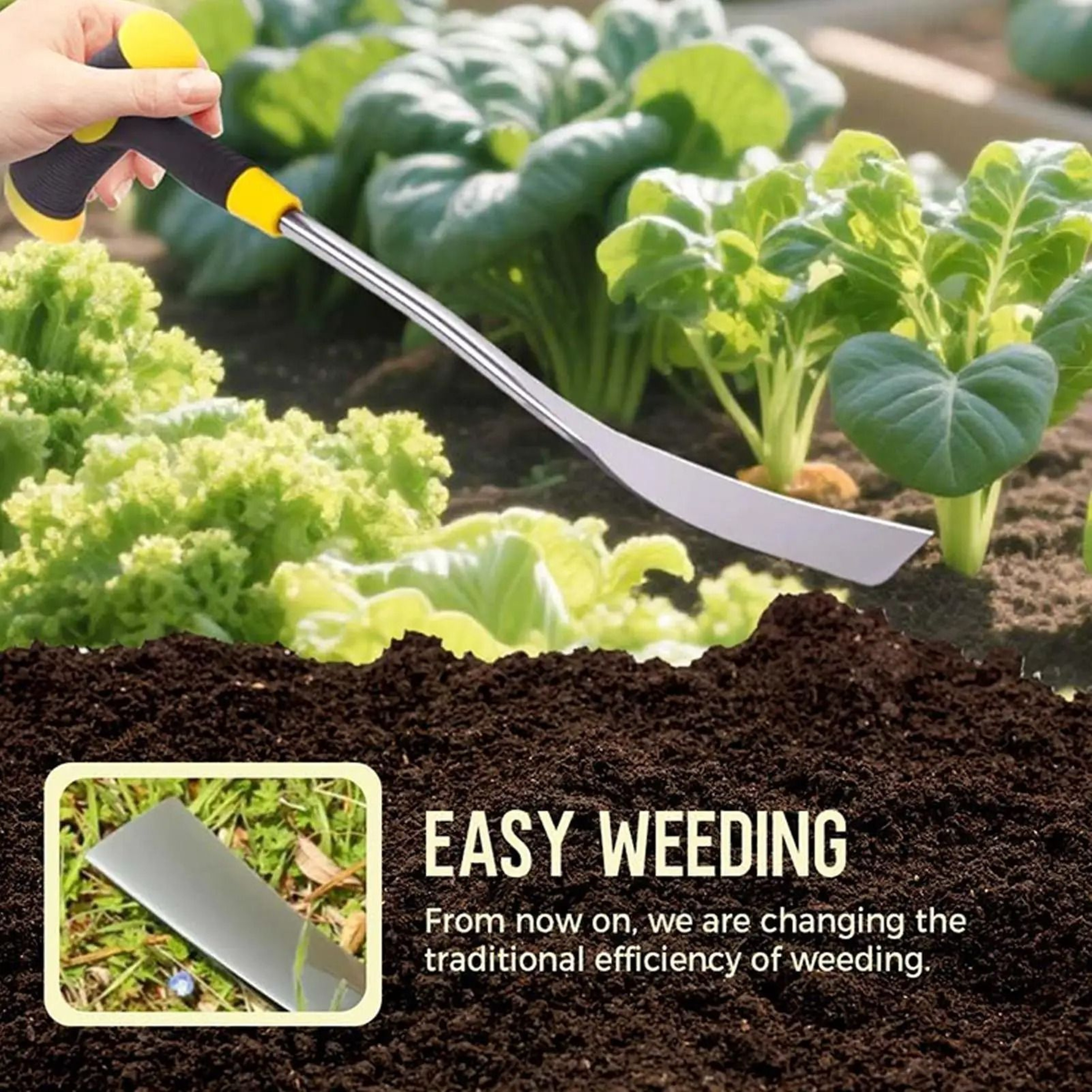 Manual Grass Puller Tool With Handle 0