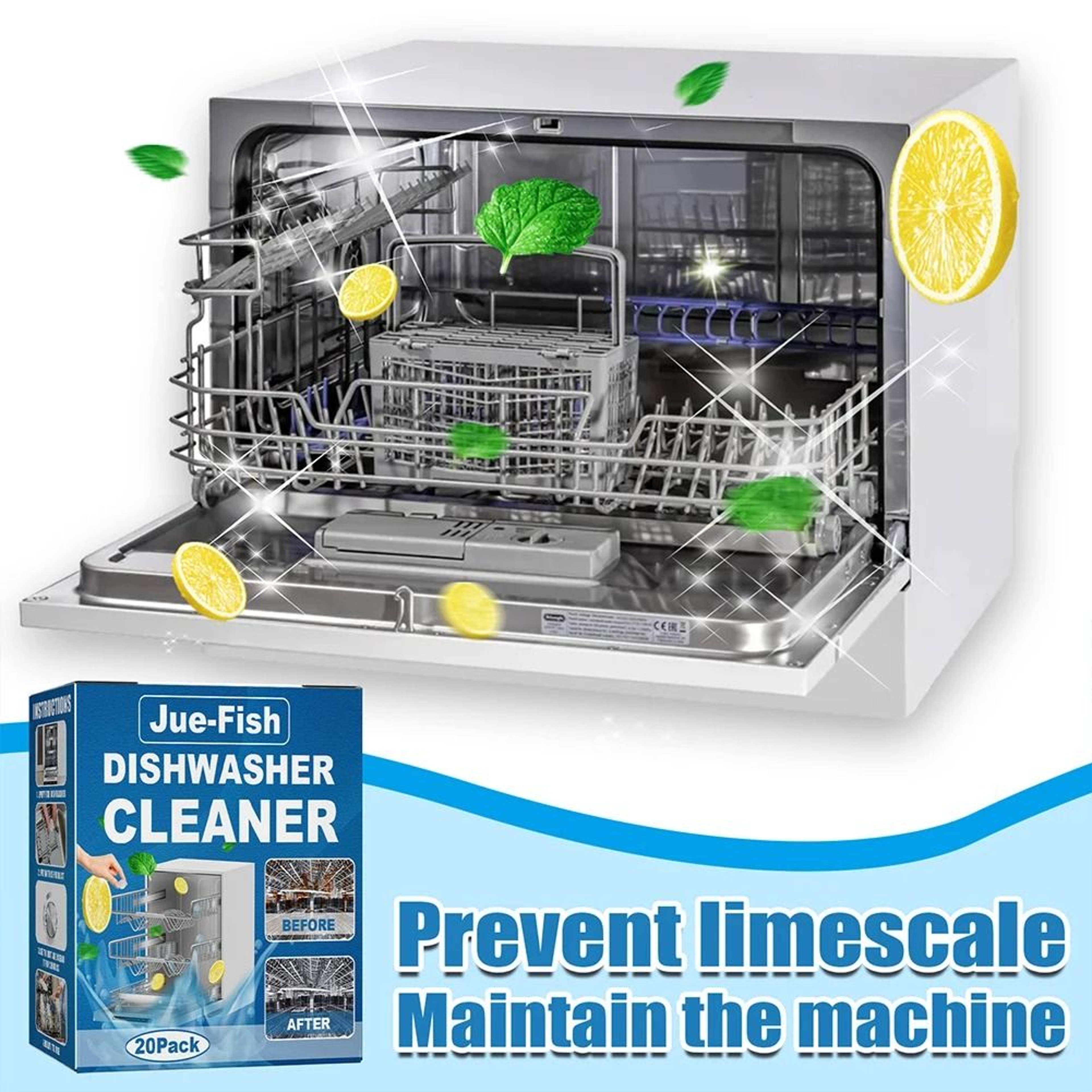 Kitchen Dishwasher Cleaning Tablets For Deep Cleaning And Deodorizing 3