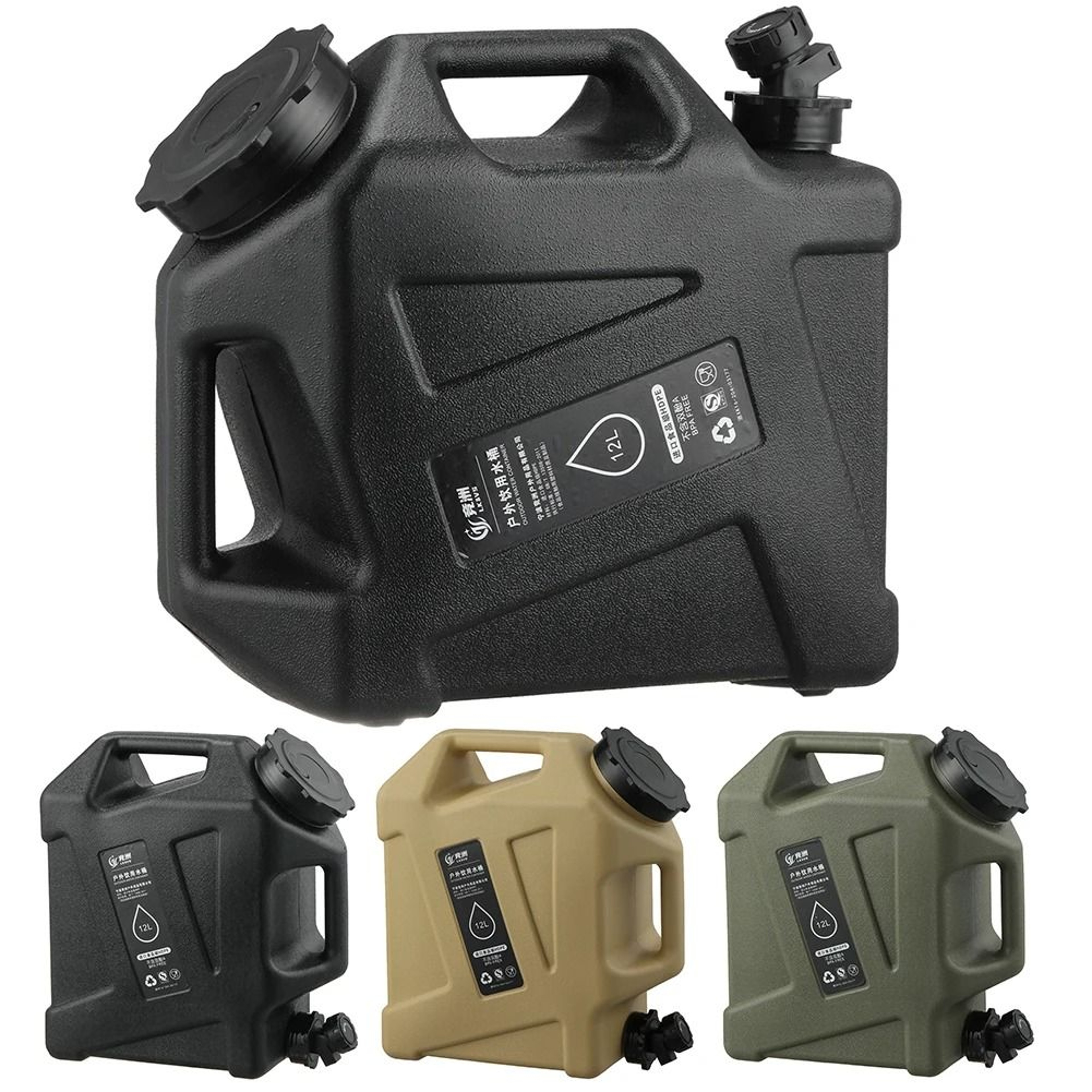 12 Liter Portable Camping Water Container With Faucet For Outdoor Use 0