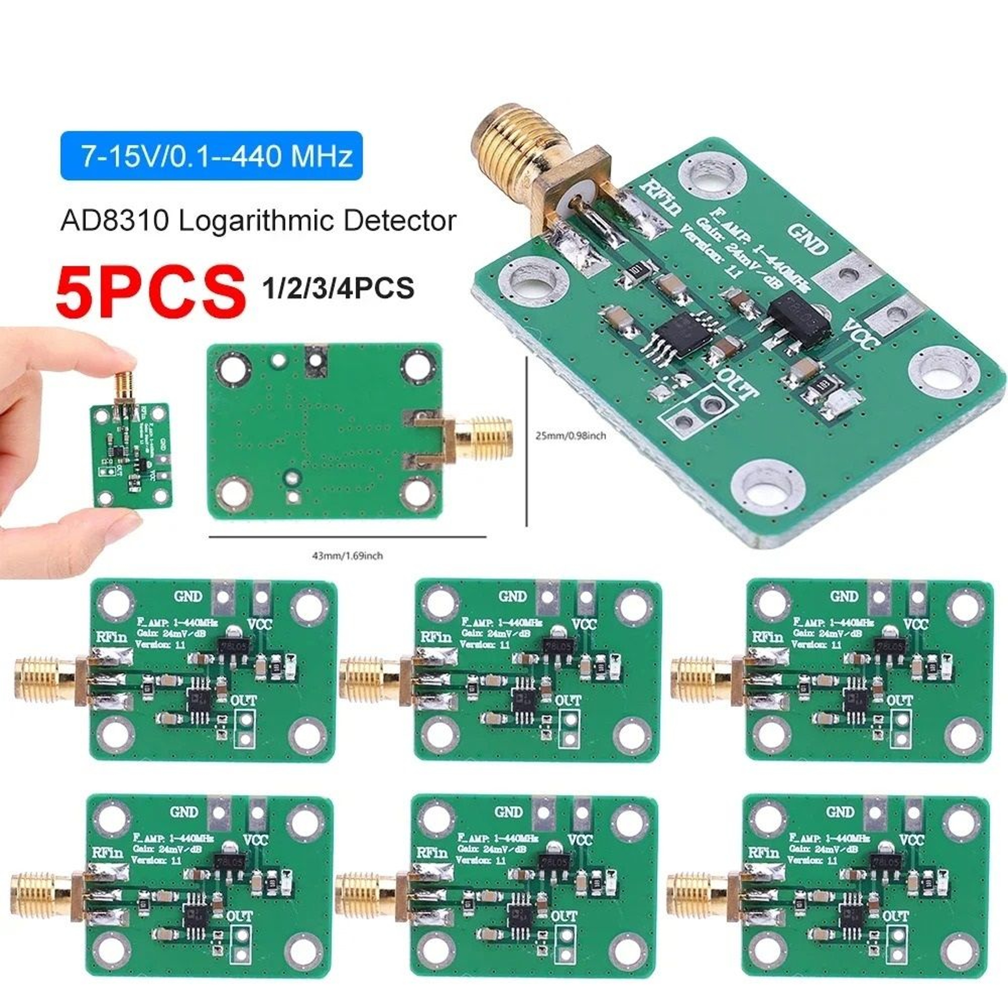 RF Power Detector Module Board For High Frequency Signal Measurement 0