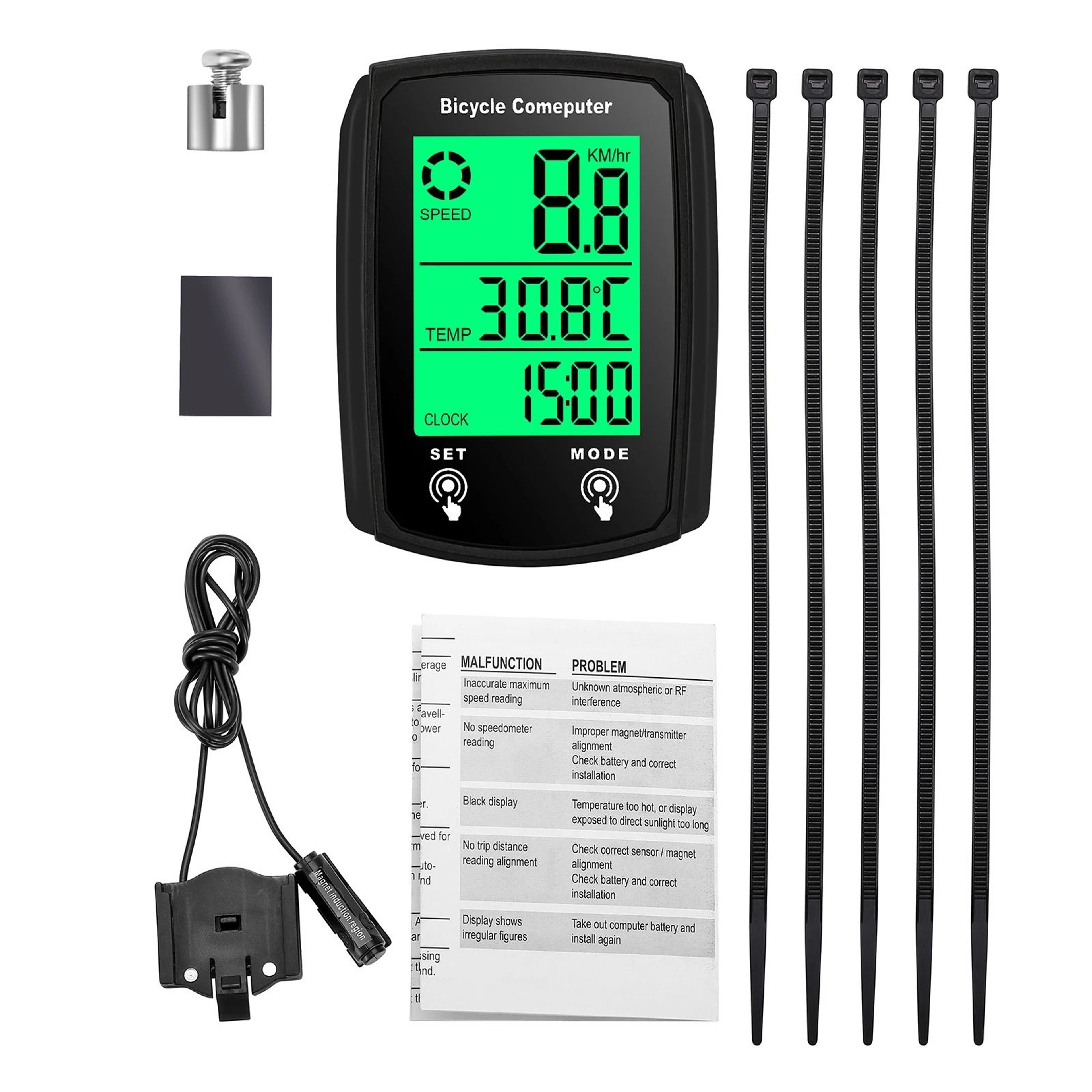 Waterproof Bicycle Computer With Luminous Backlight And Touch Screen 8
