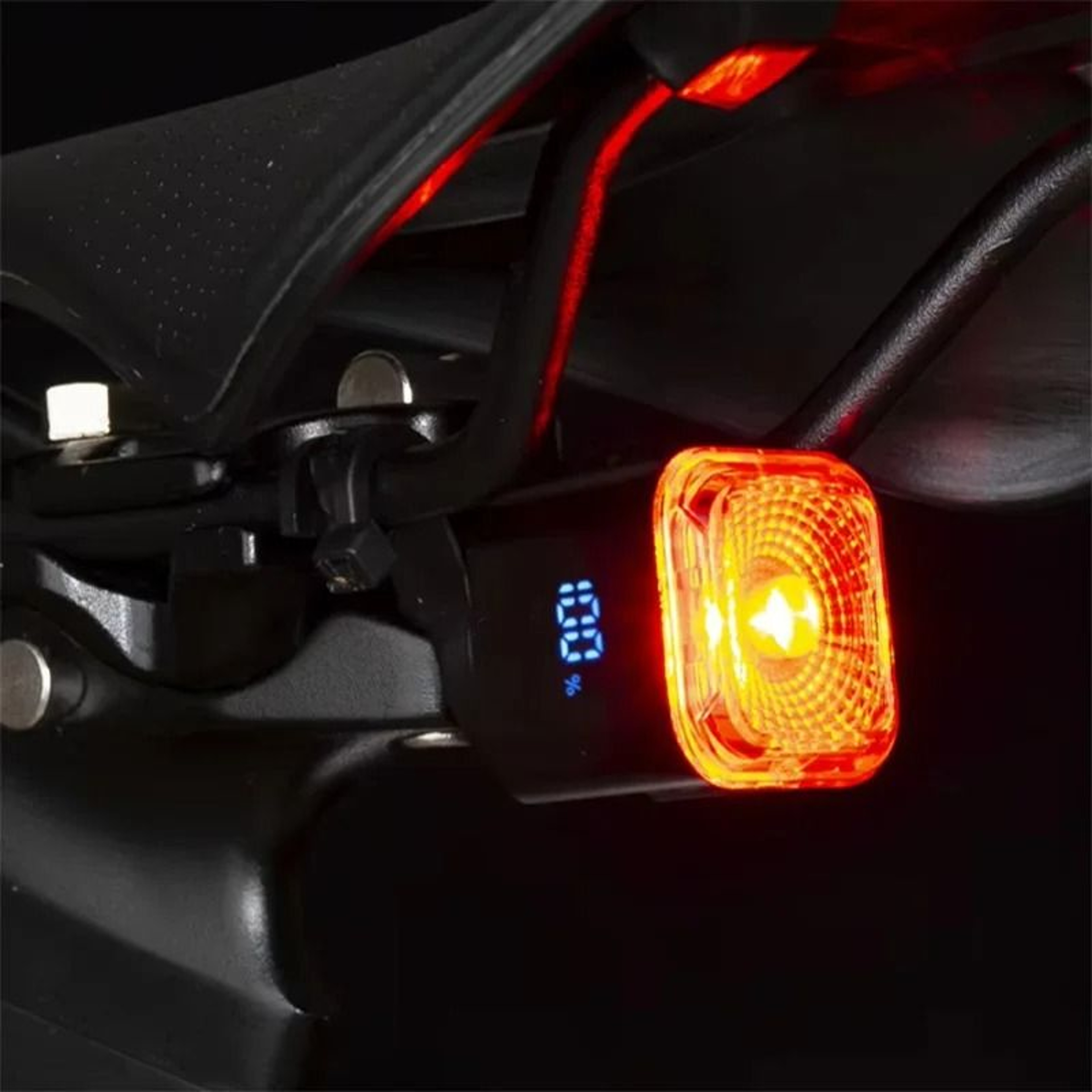 Digital Display Smart Bicycle Taillight With Intelligent Sensing For Safety 0