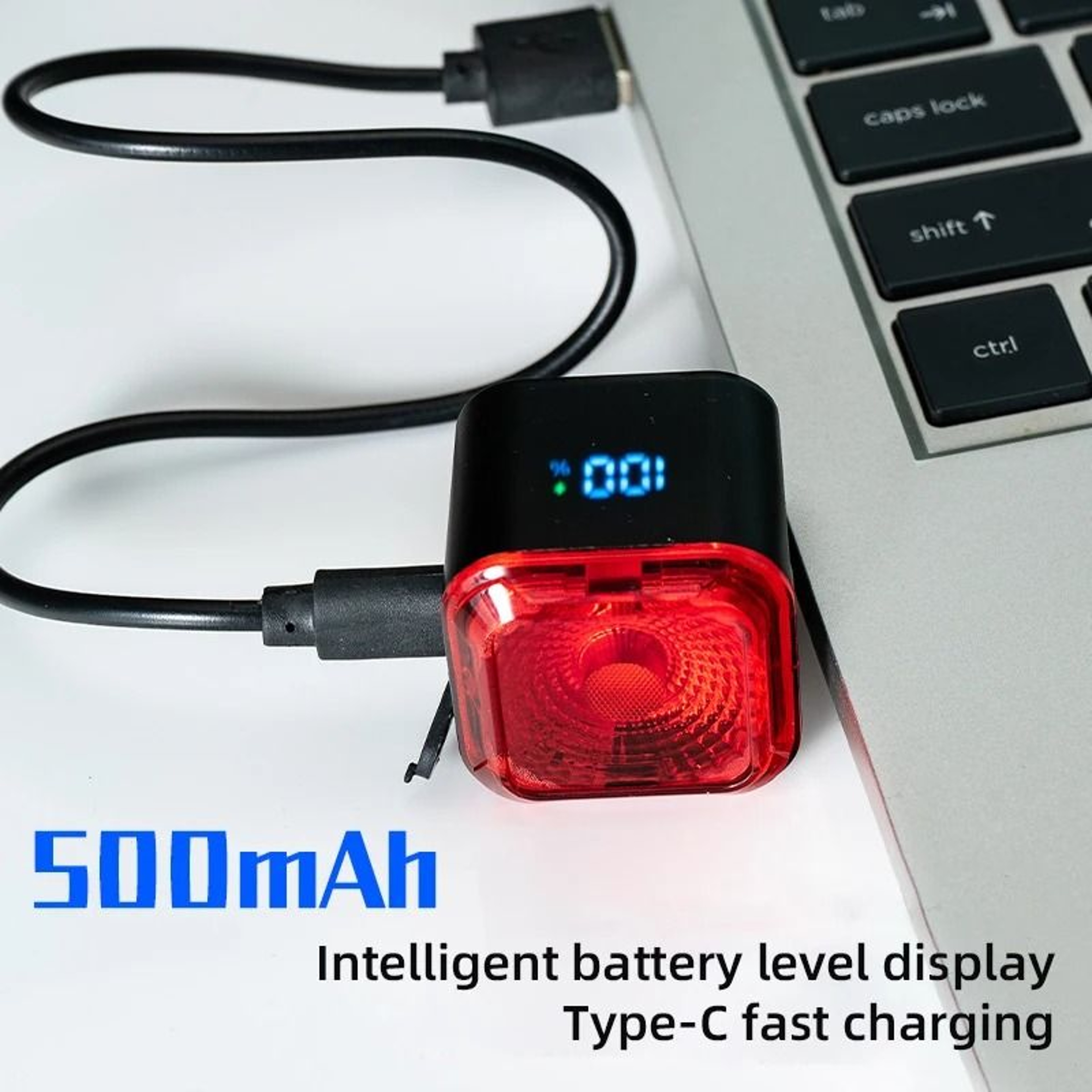 Digital Display Smart Bicycle Taillight With Intelligent Sensing For Safety 3