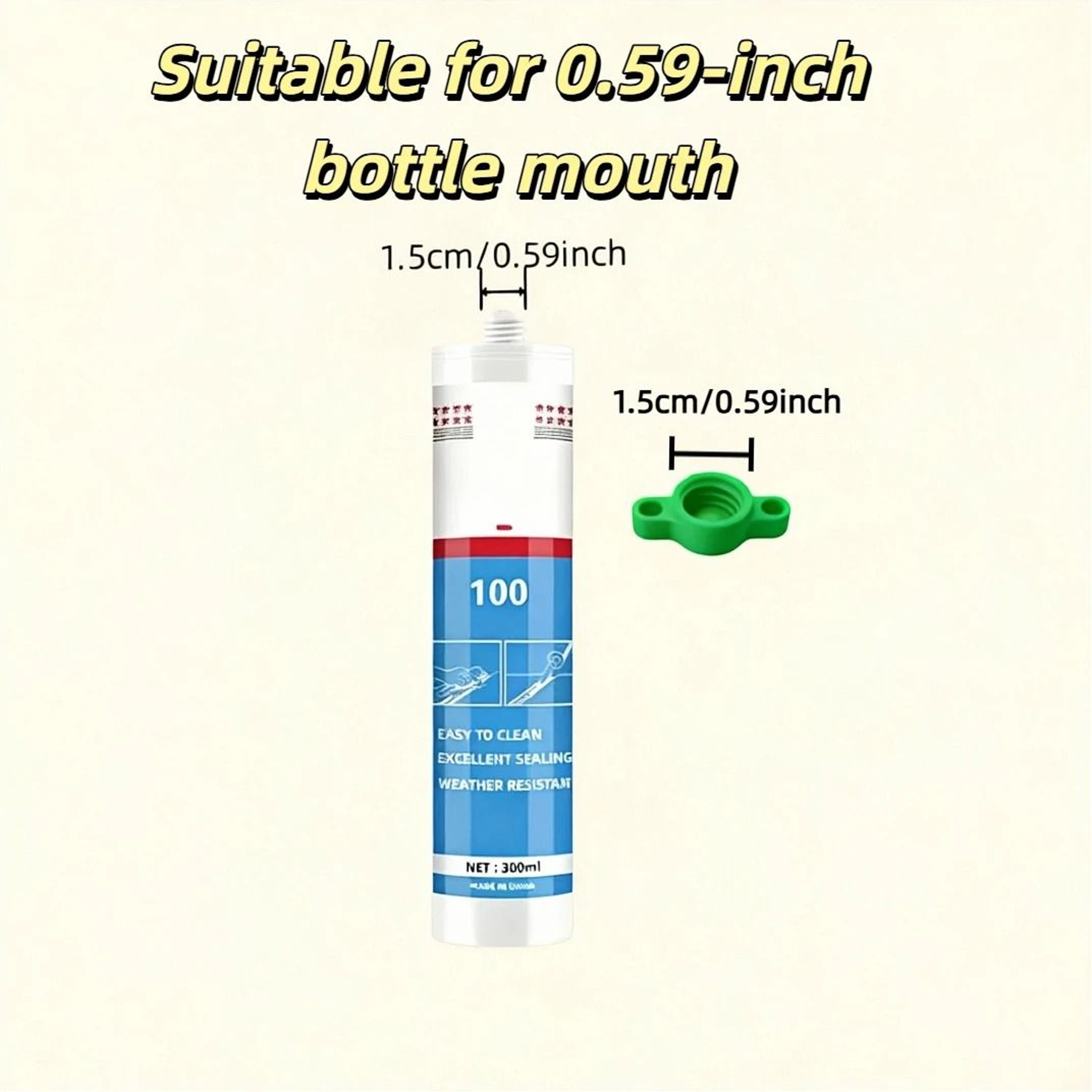 Green Glass Glue Bottle Cap Replacement For Standard Glue Bottle 4