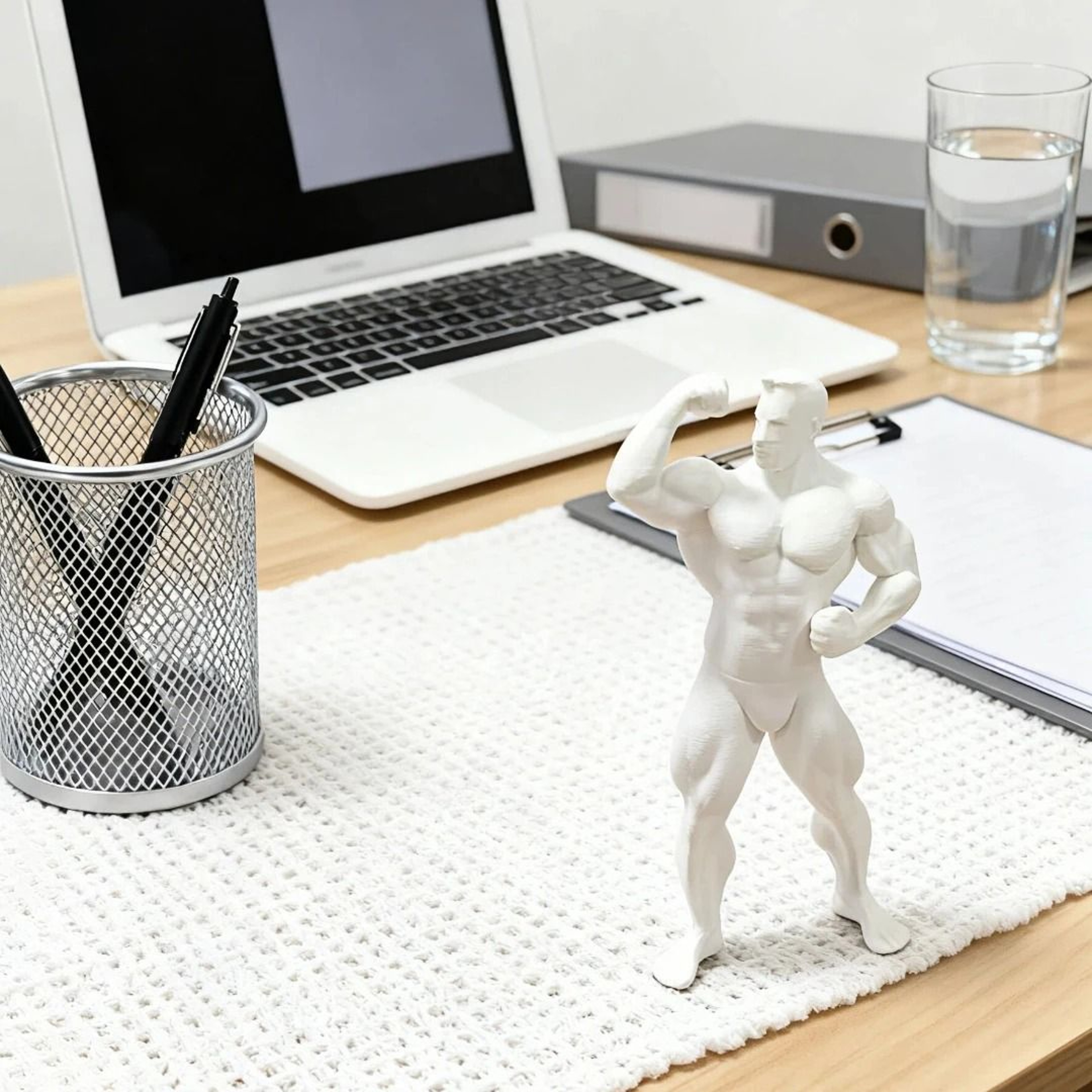 Miniature Muscular Man Figurine Desktop Ornament For Fitness Decor 1