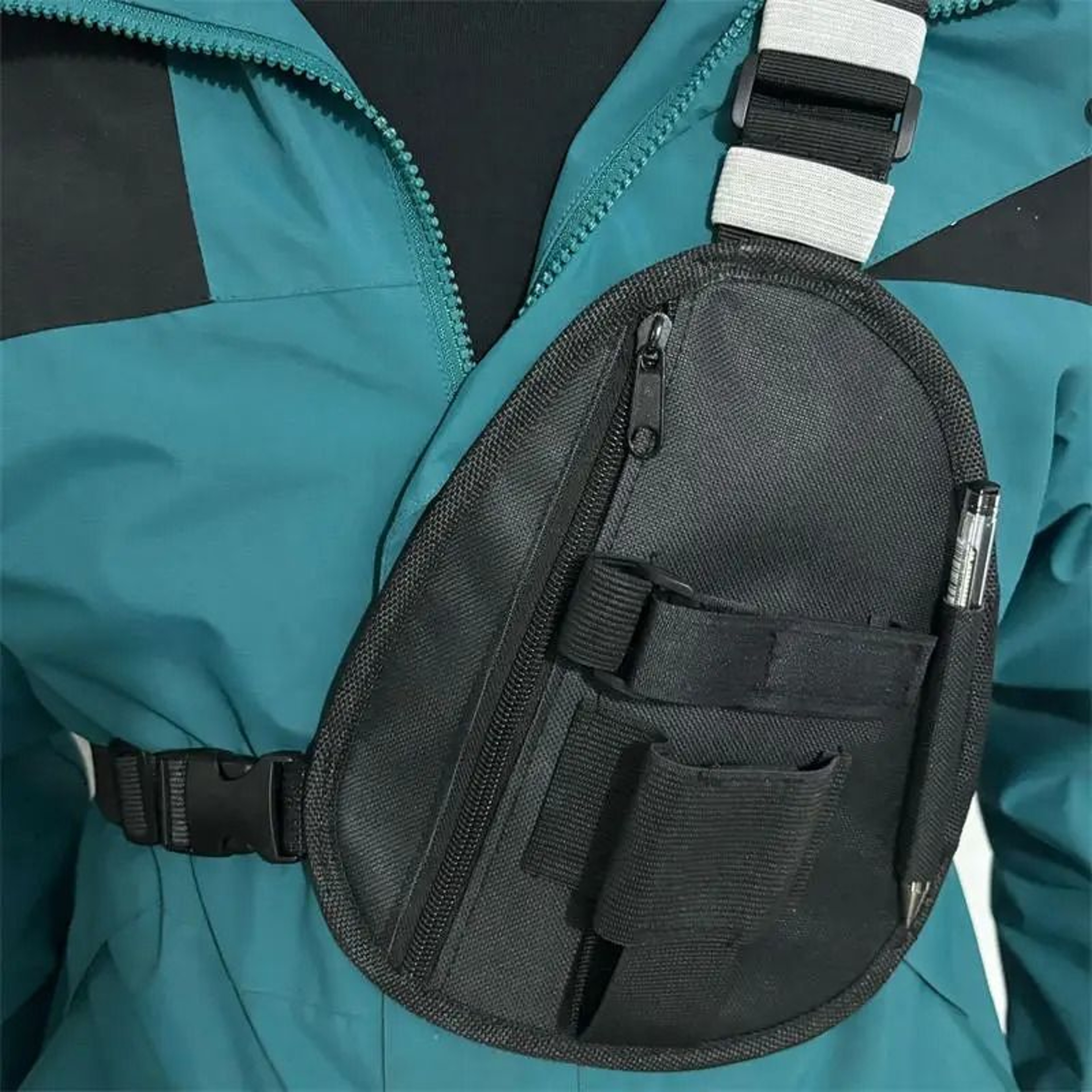 Adjustable Front Pack Chest Bag For Walkie Talkie And Accessories 0