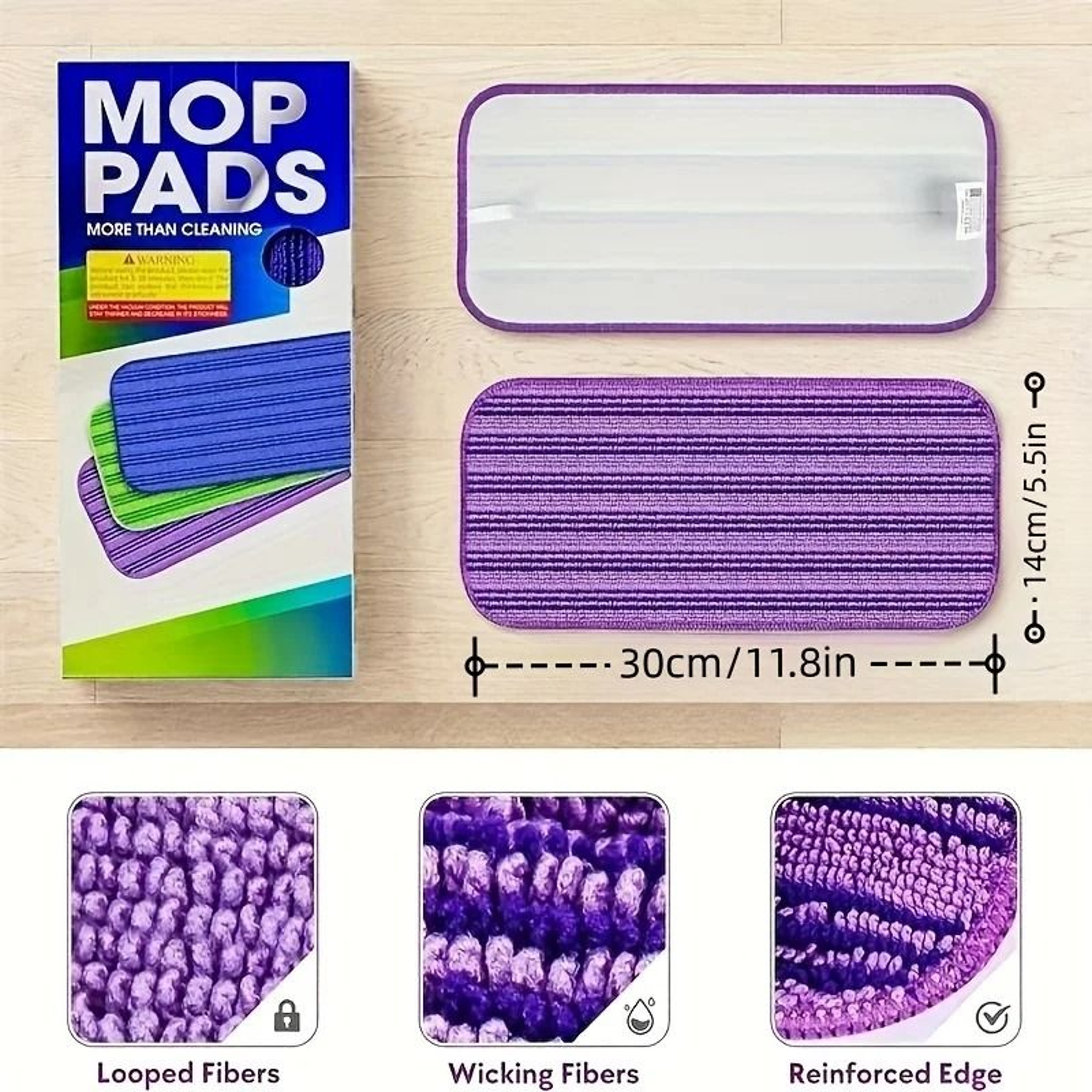 Reusable Microfiber Mop Pads For Floor Cleaning 0