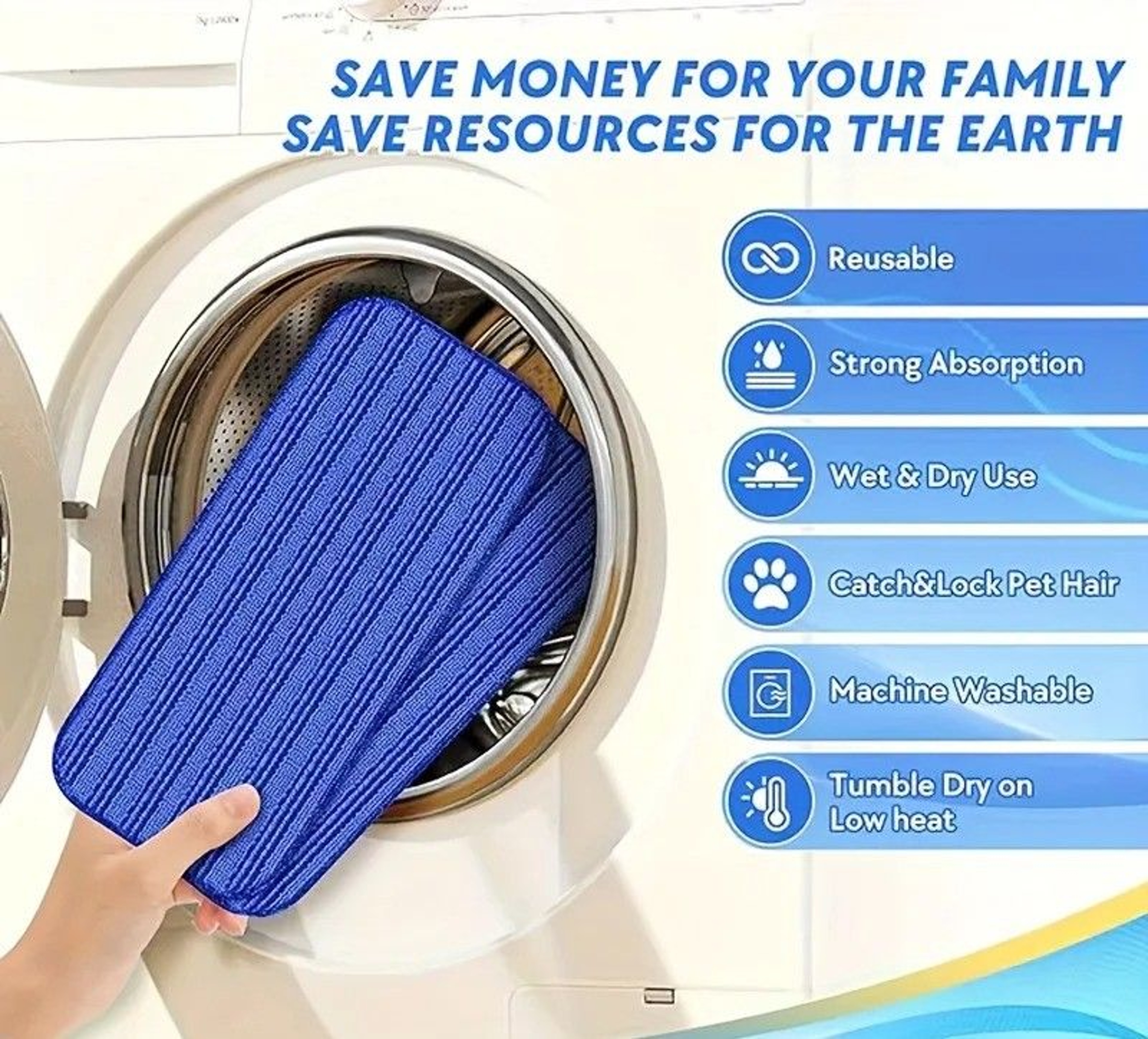 Reusable Microfiber Mop Pads For Floor Cleaning 3