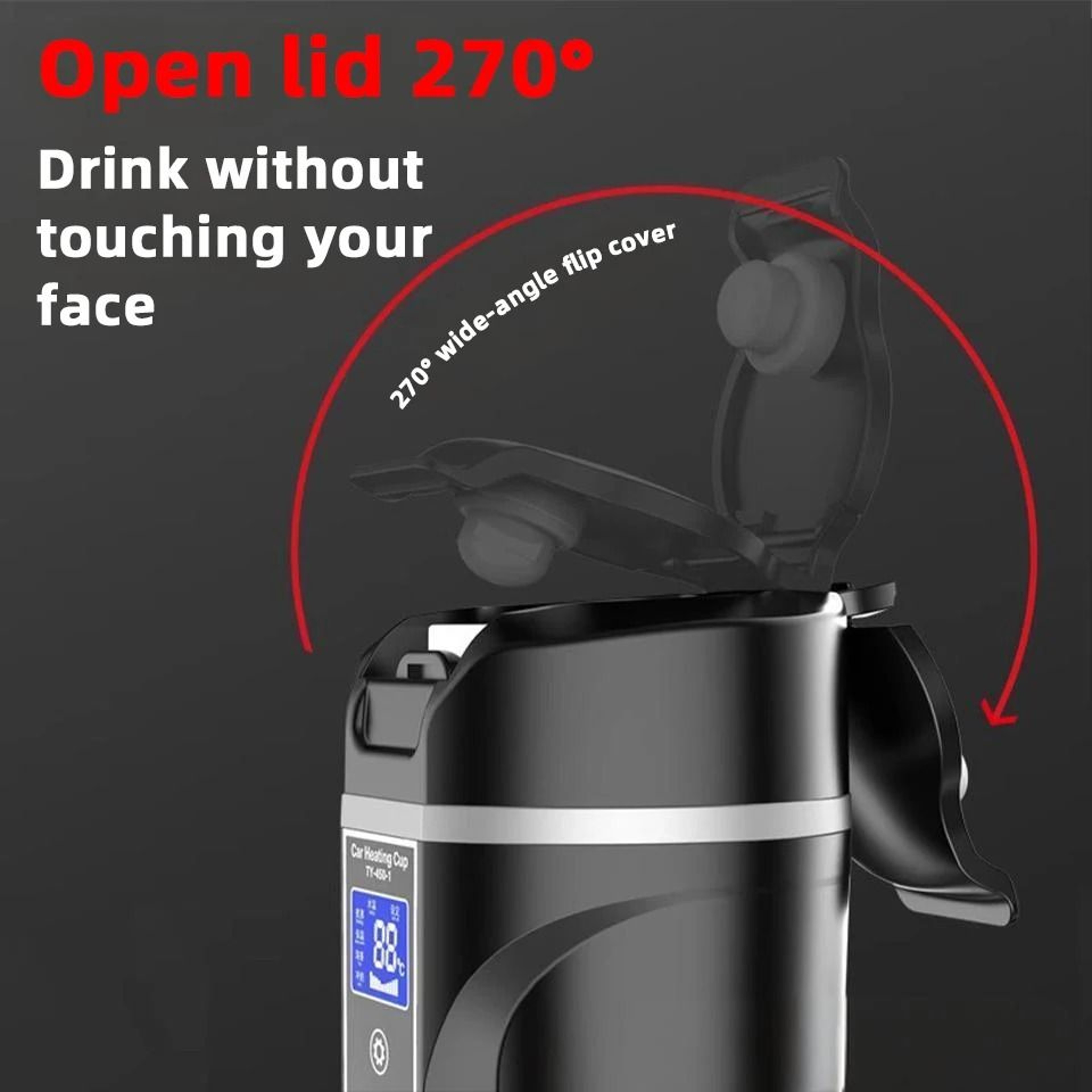 Portable Smart Electric Car Heating Mug With Adjustable Temperature 4