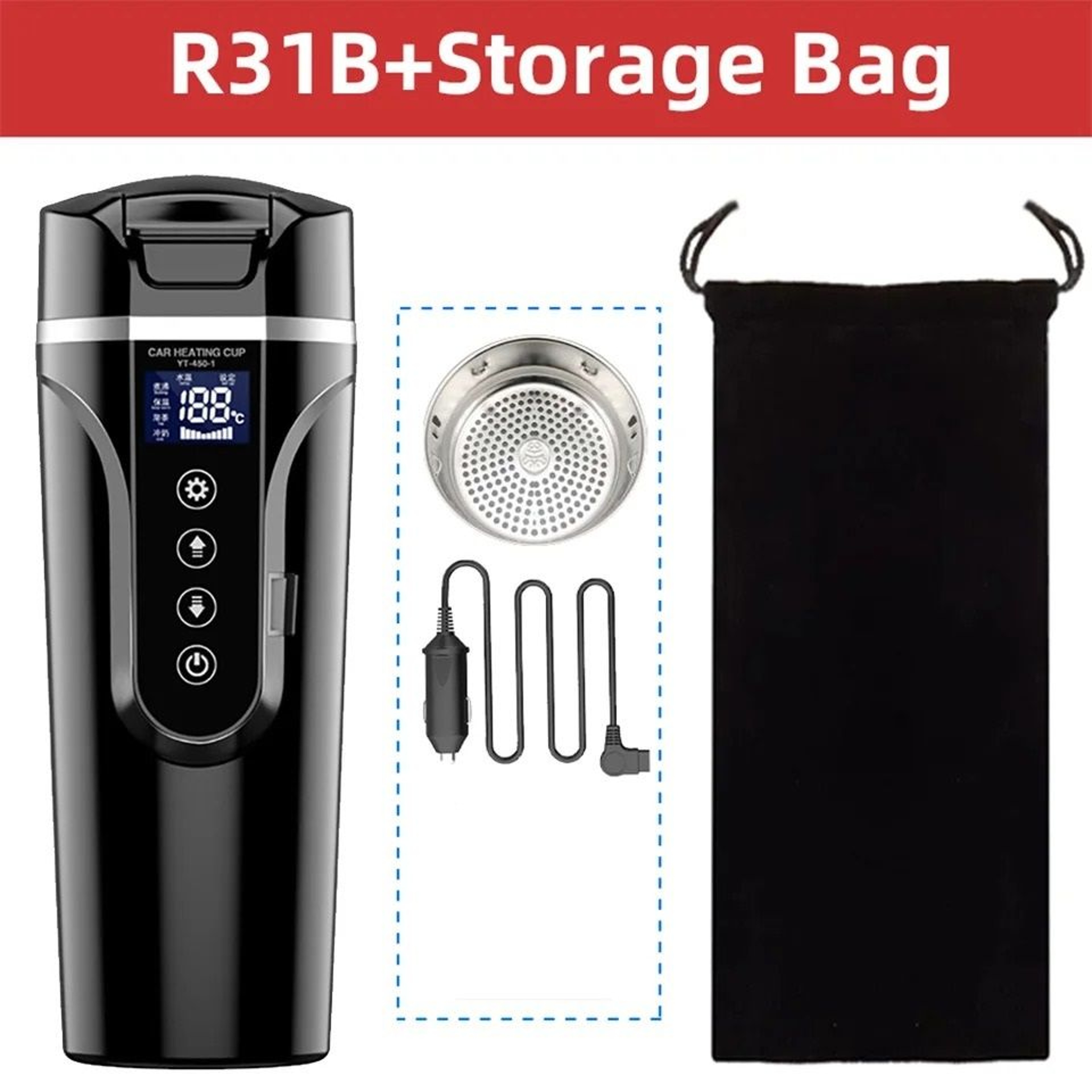 Portable Smart Electric Car Heating Mug With Adjustable Temperature 7