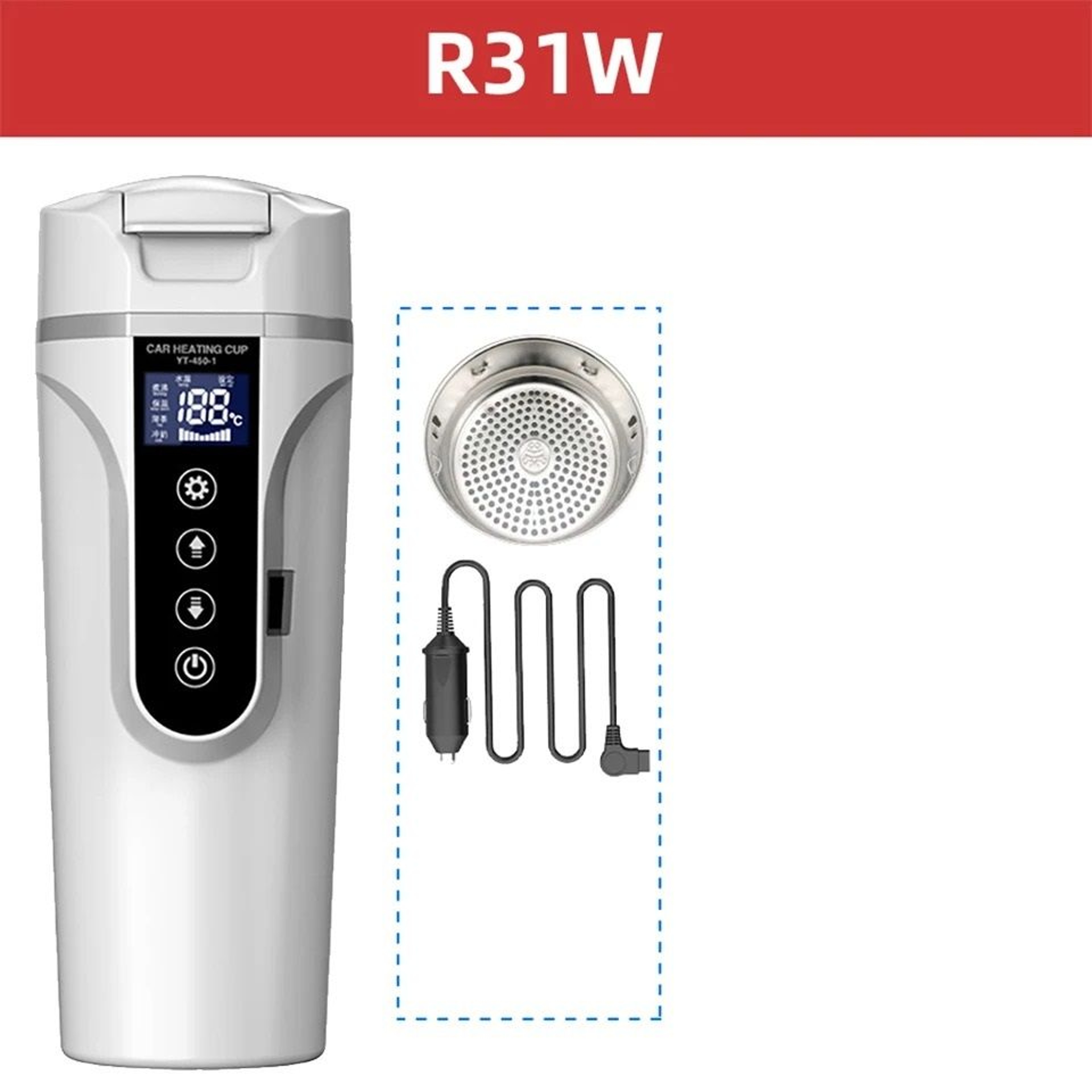 Portable Smart Electric Car Heating Mug With Adjustable Temperature 8