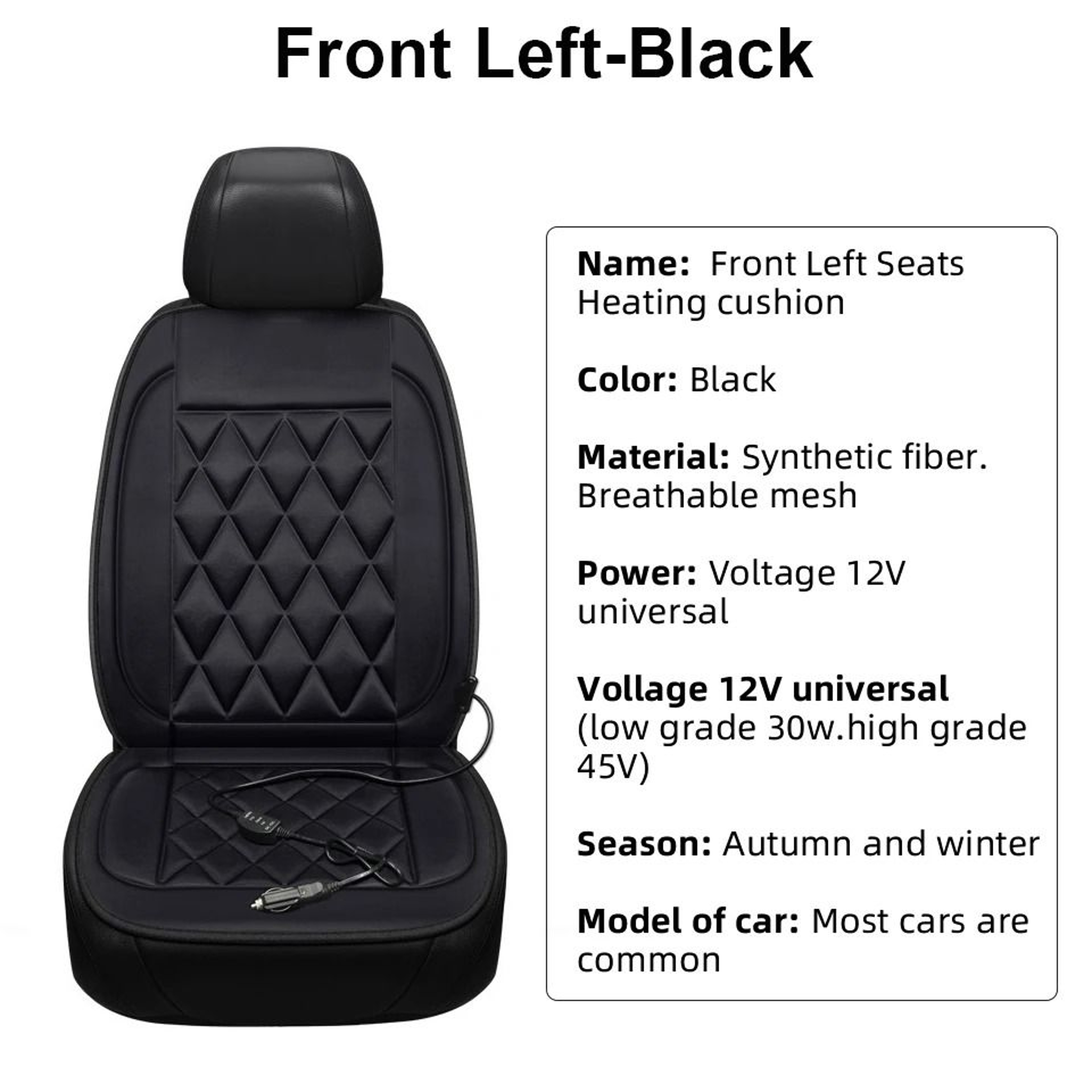 Universal Car Heated Seat Cushion 7