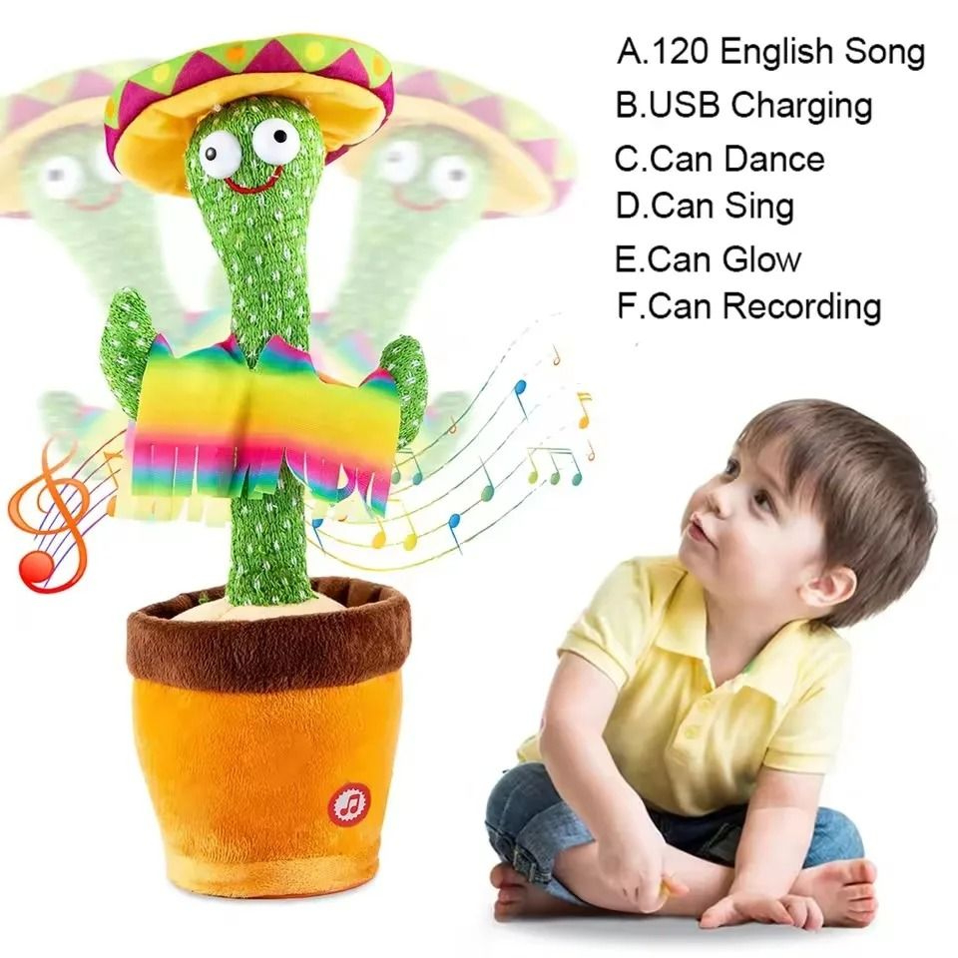 Talking And Dancing Cactus Toy 0