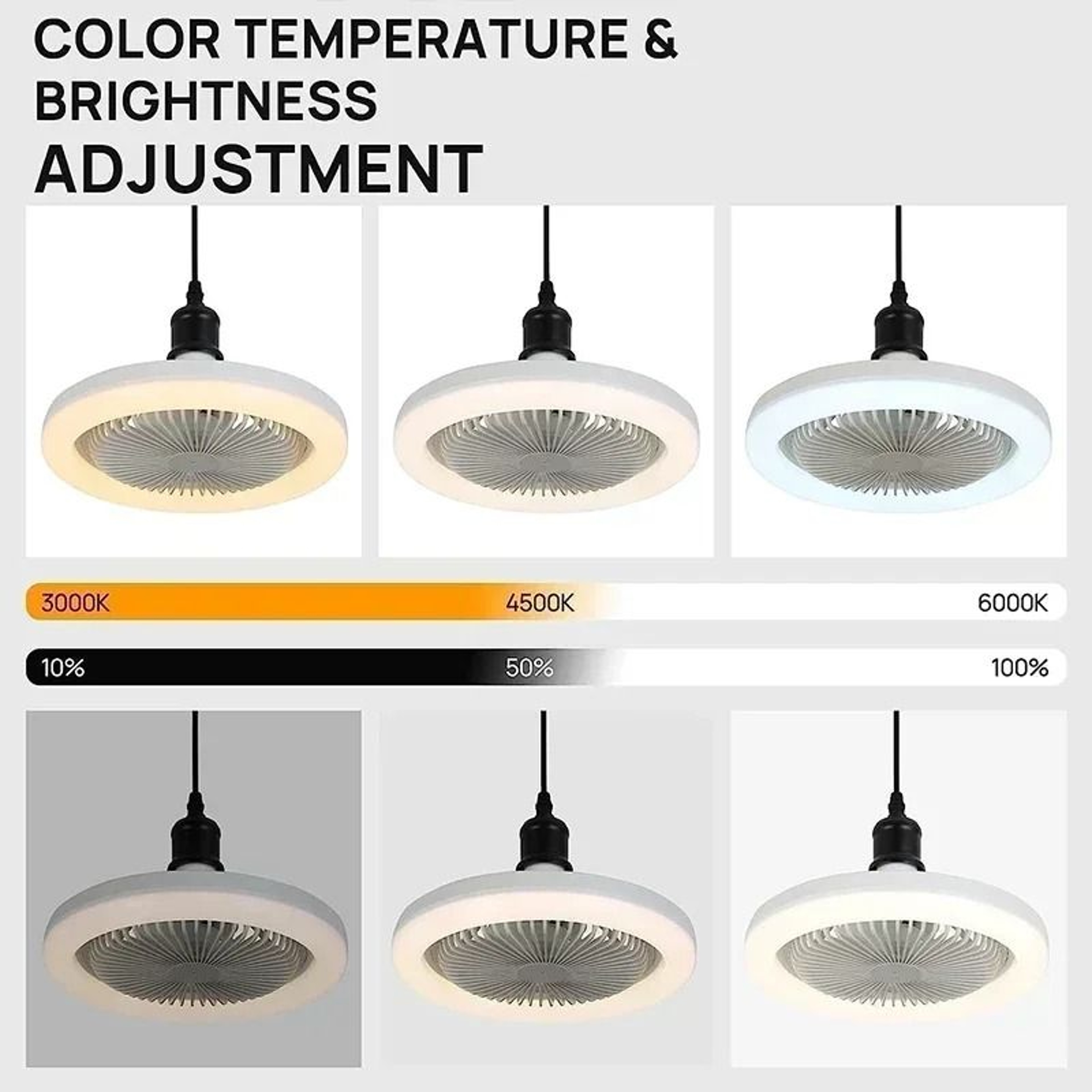 Intelligent 3 In 1 Integrated Ceiling Fan And Light 3