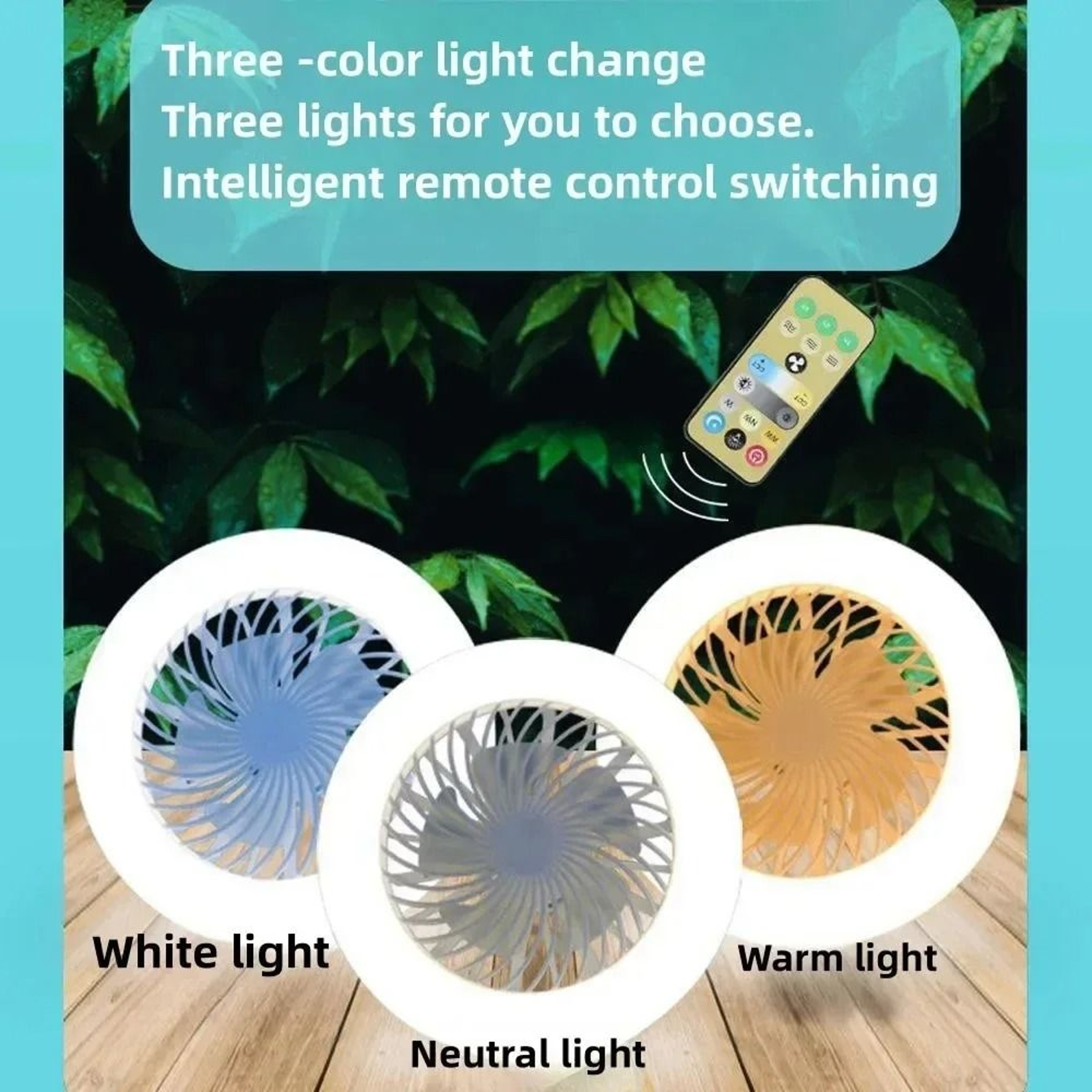 Intelligent 3 In 1 Integrated Ceiling Fan And Light 4