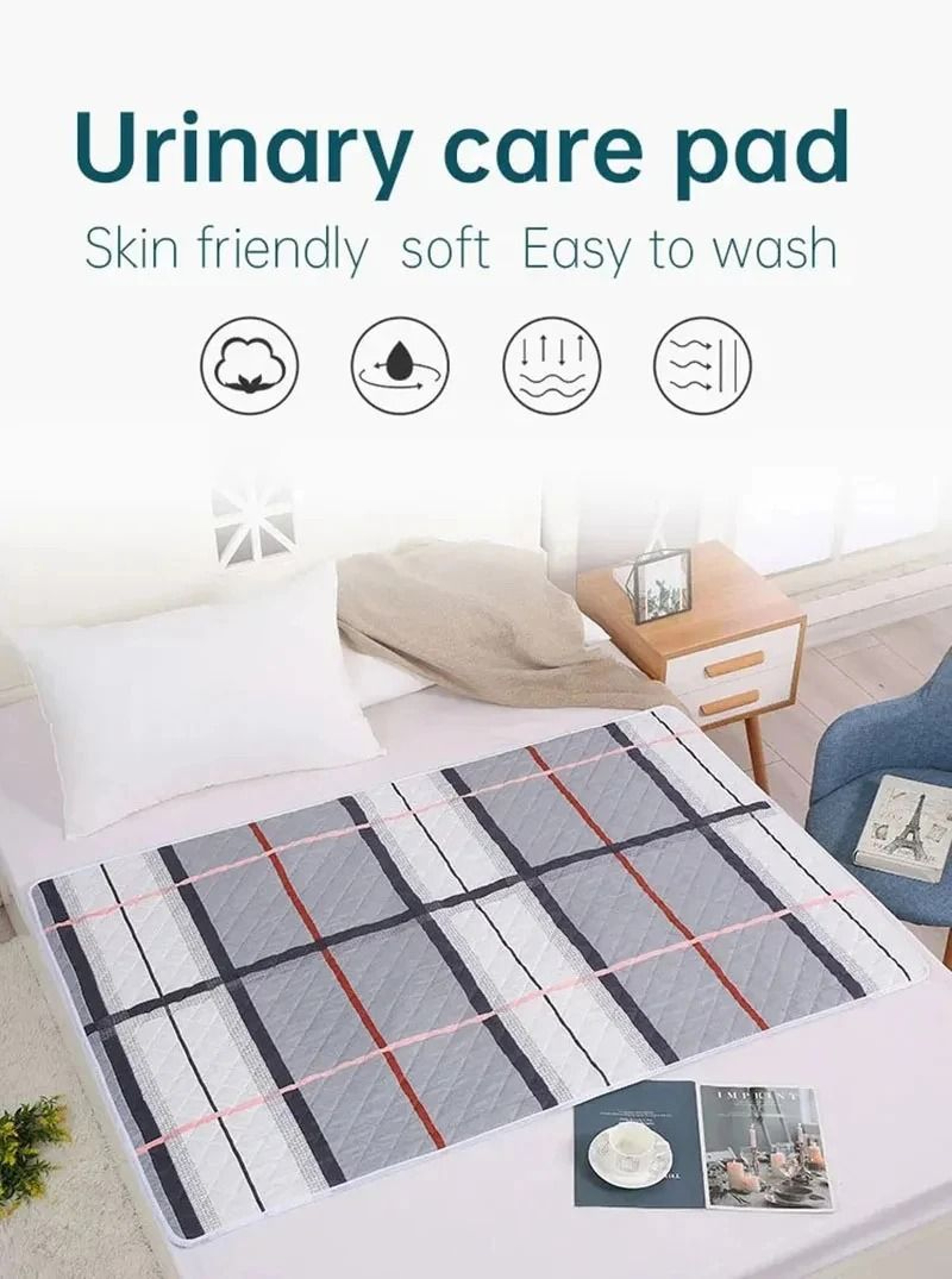 Waterproof Washable Breathable Bed Protector Mat 4