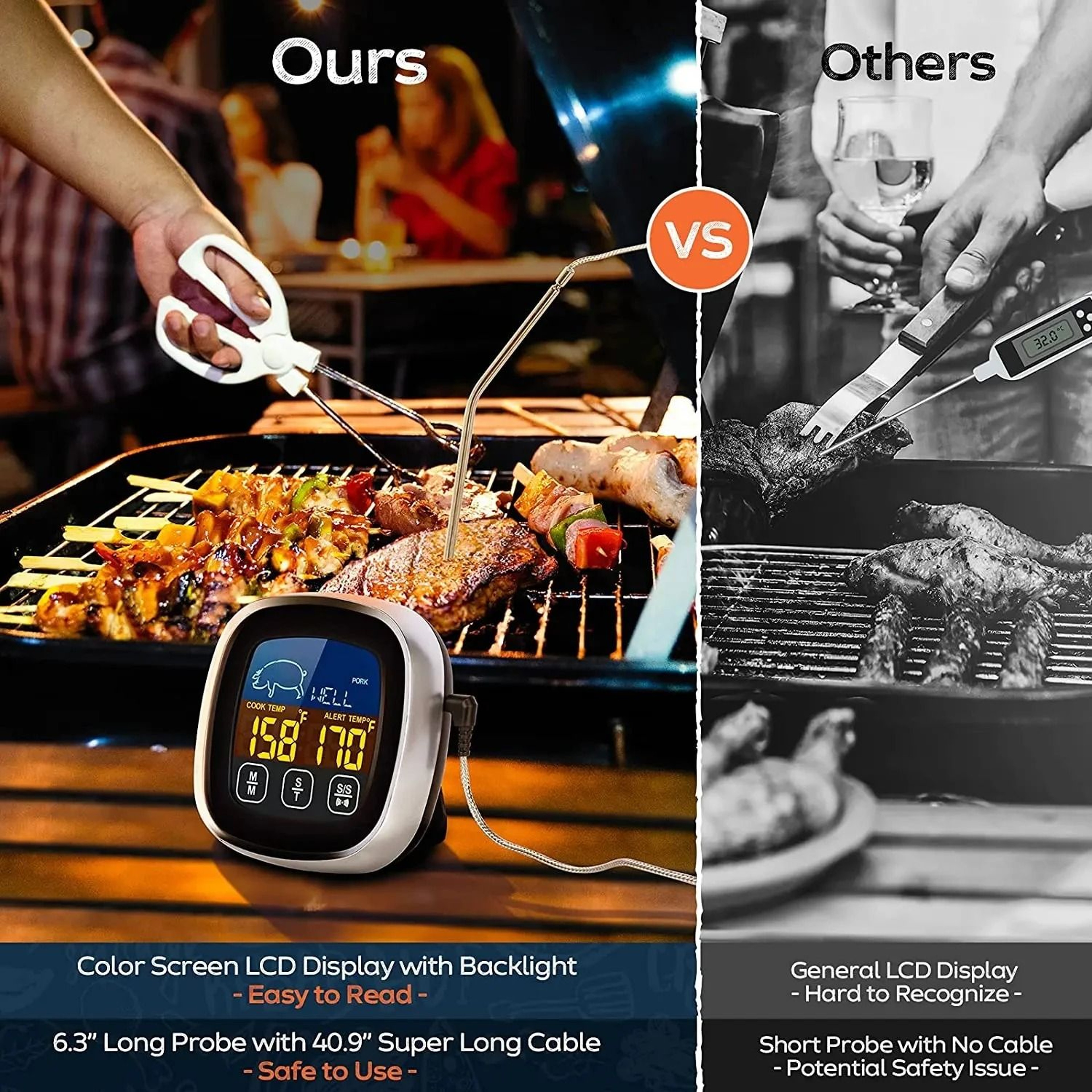 Instant Read Digital Waterproof Meat Thermometer 3
