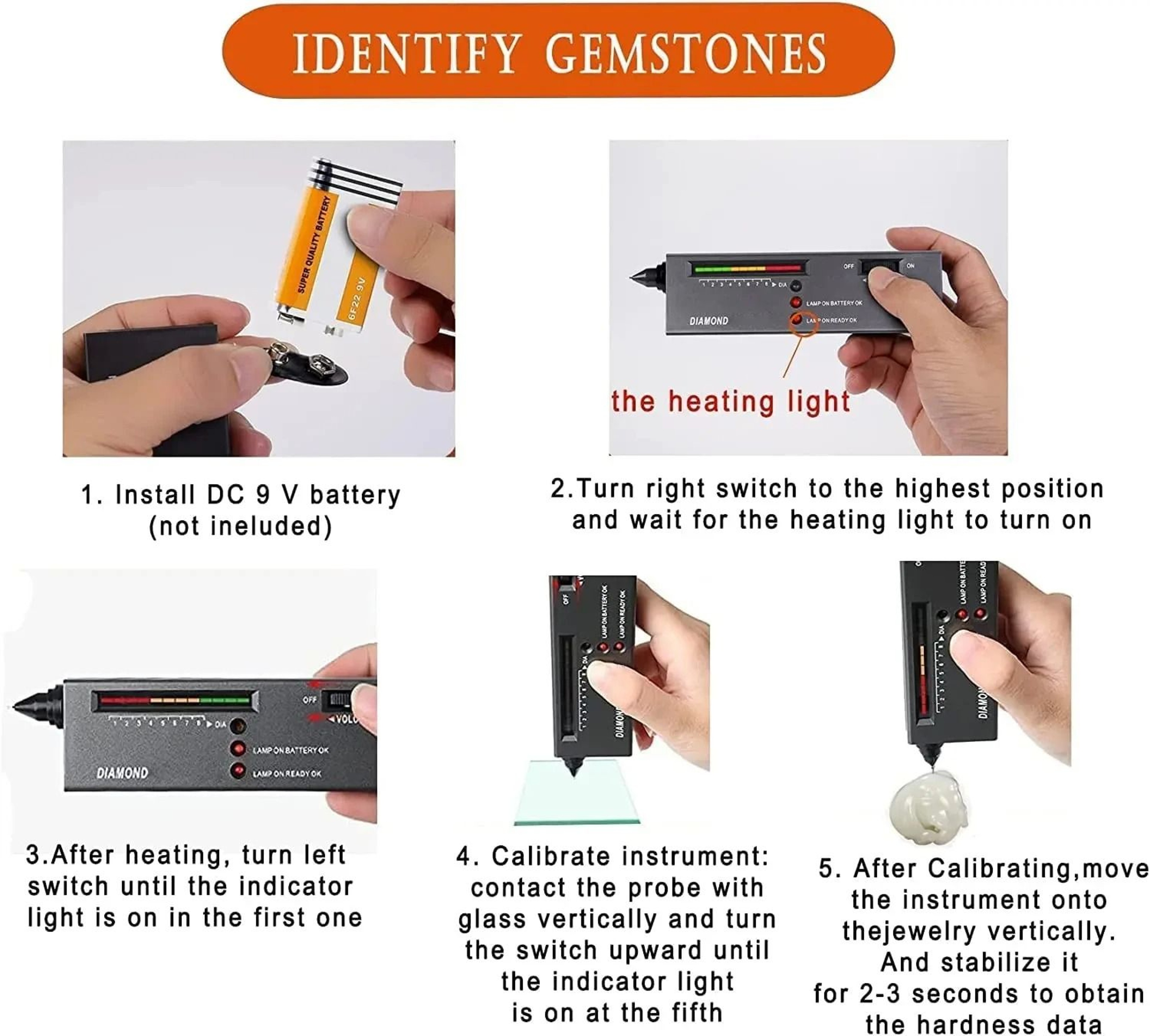 Professional High Accuracy Diamond Tester Pen 4