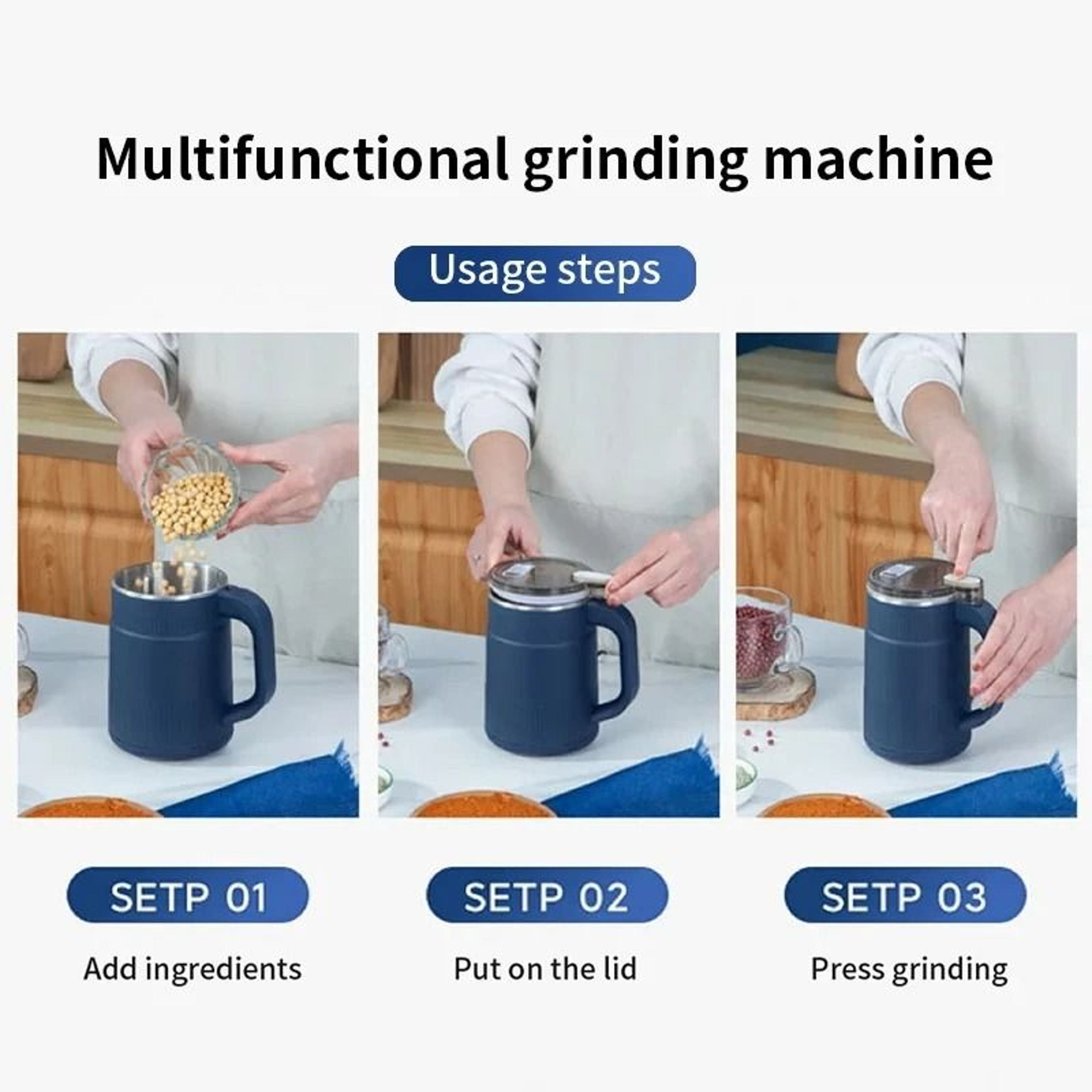 Professional 300W High Speed Electric Coffee And Spice Grinder 2