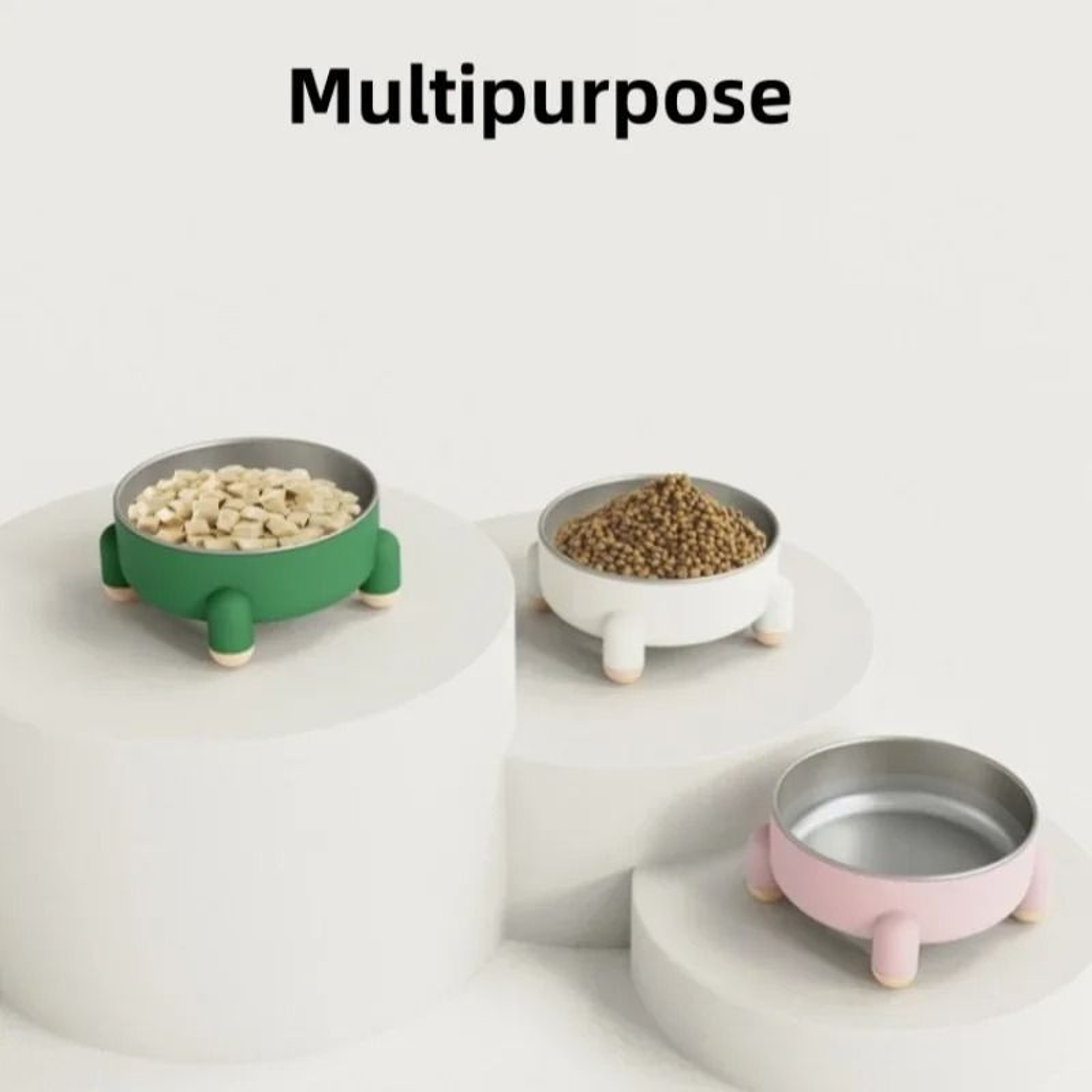Ergonomic Elevated Stainless Steel Pet Feeder 0