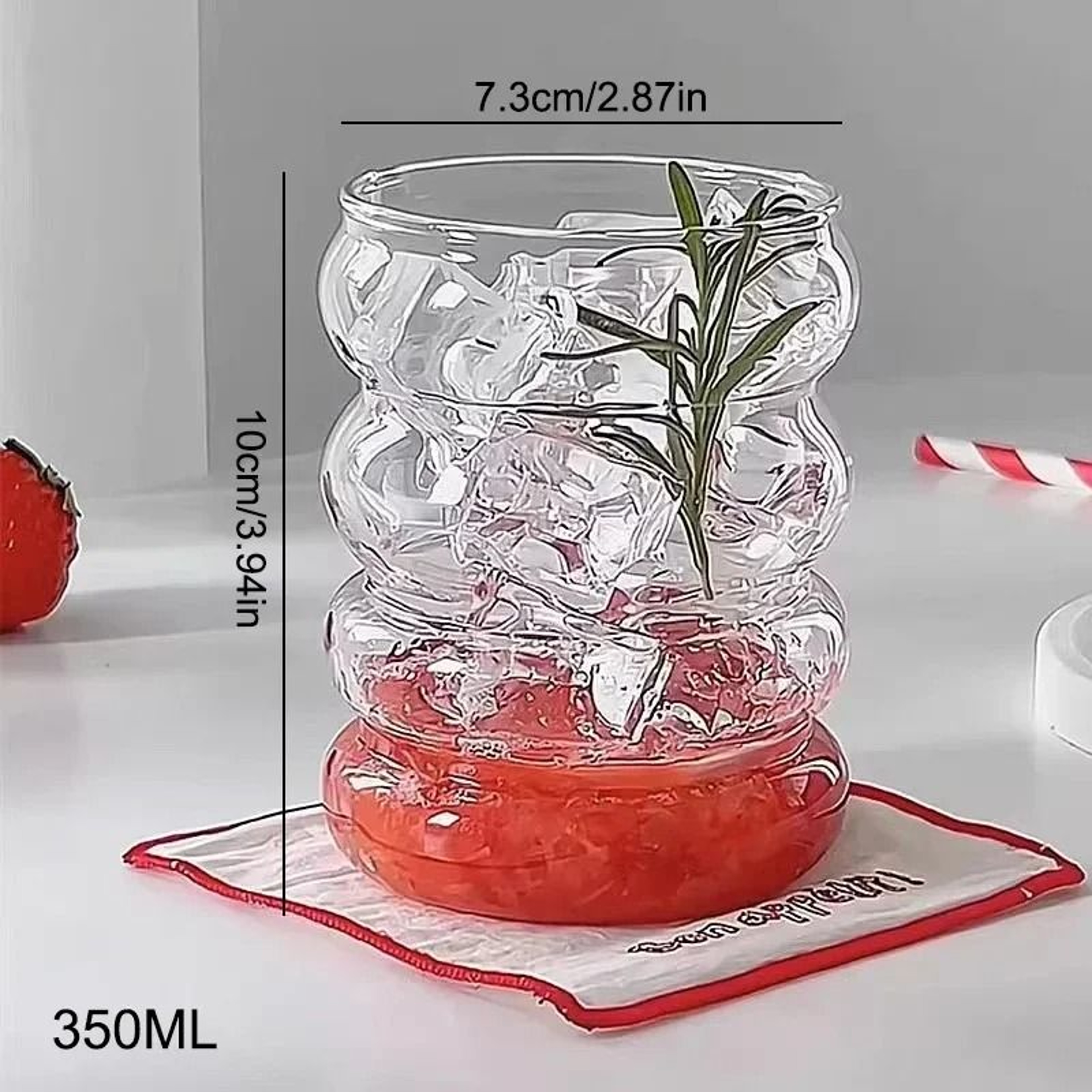 Pure Clarity Four Circle Glass Cup 6